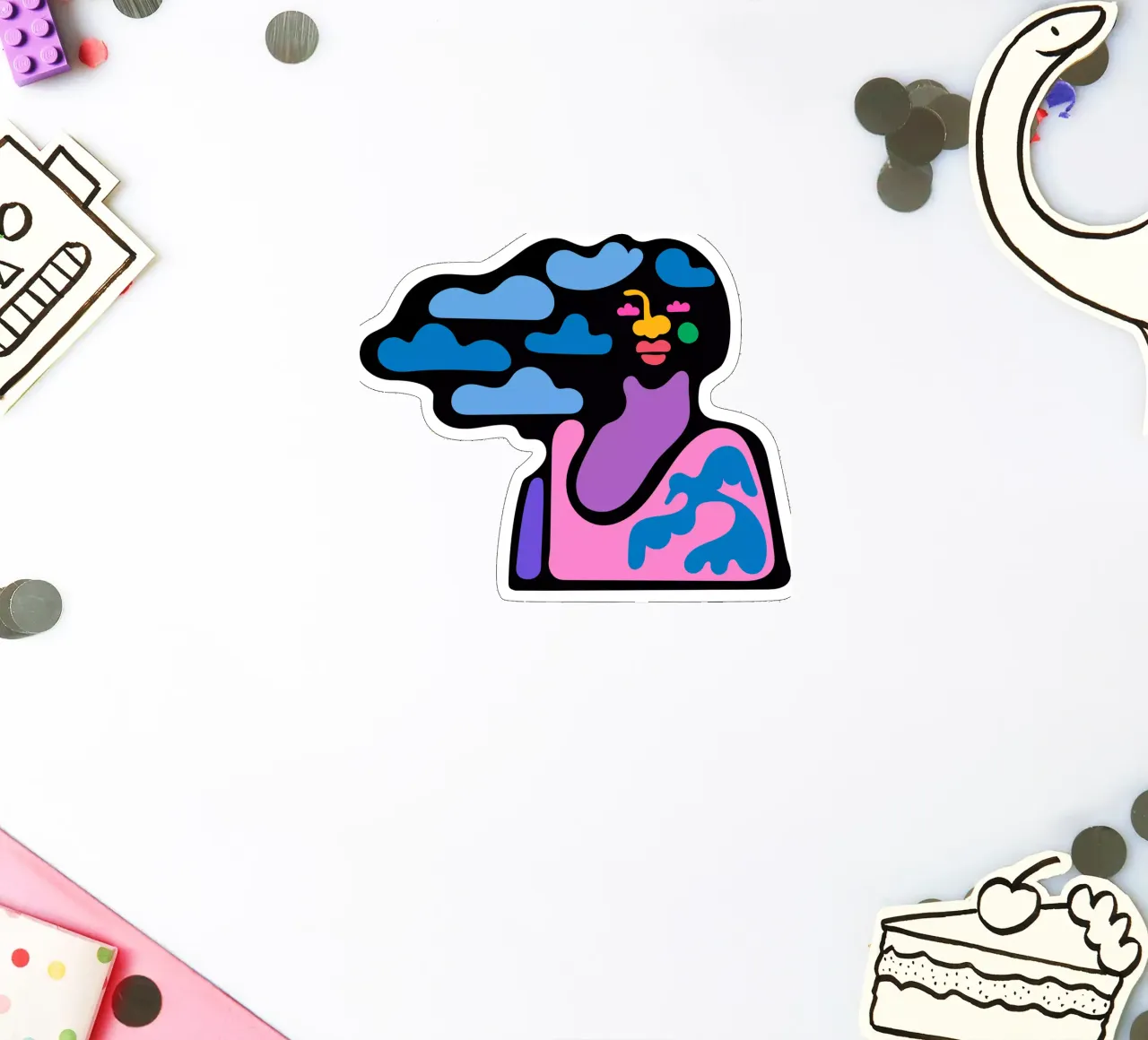 Cloudy sticker by Portraits