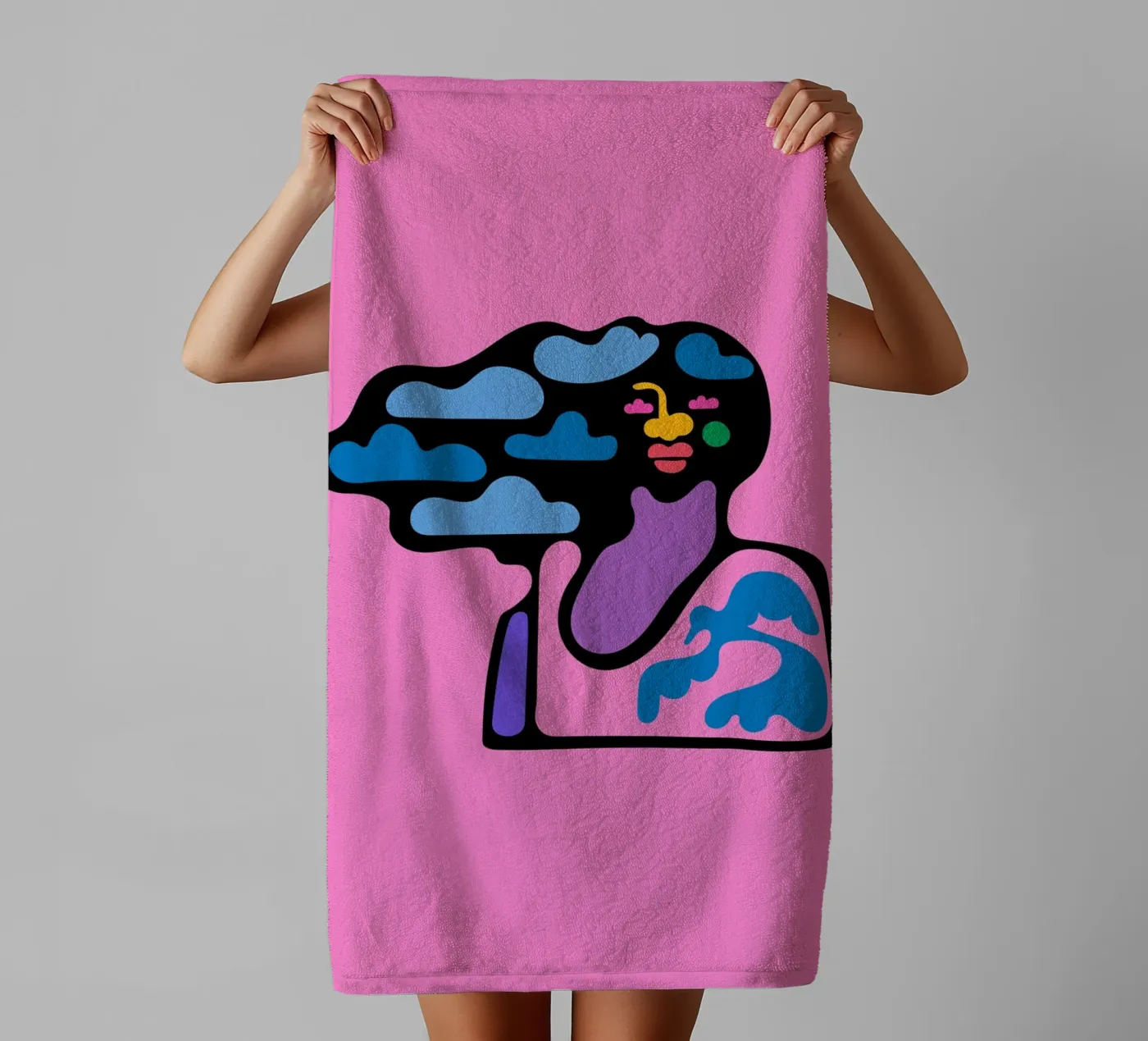 Cloudy asciugamano da bagno da Portraits