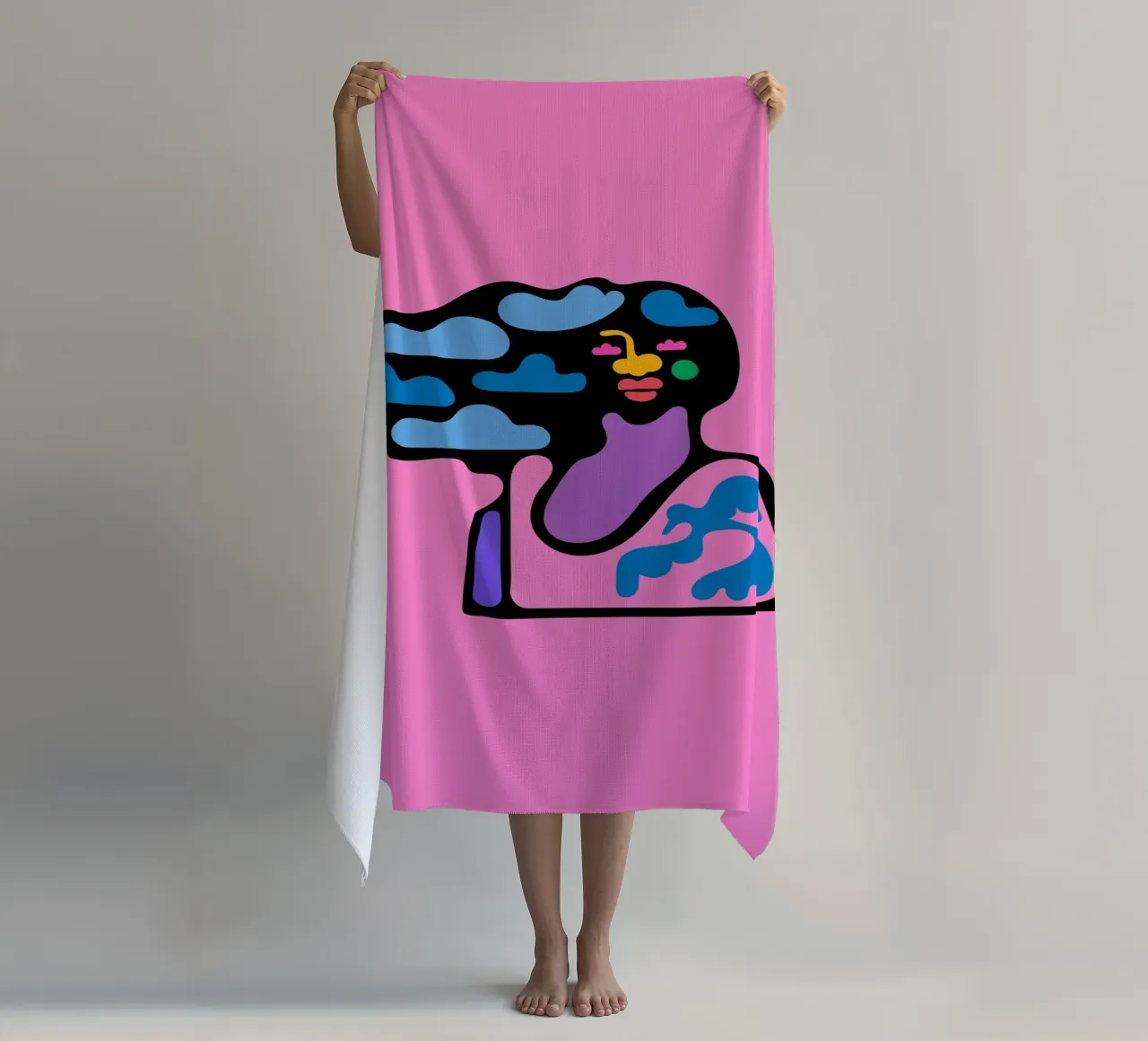 Nuageux serviette de plage de Portraits