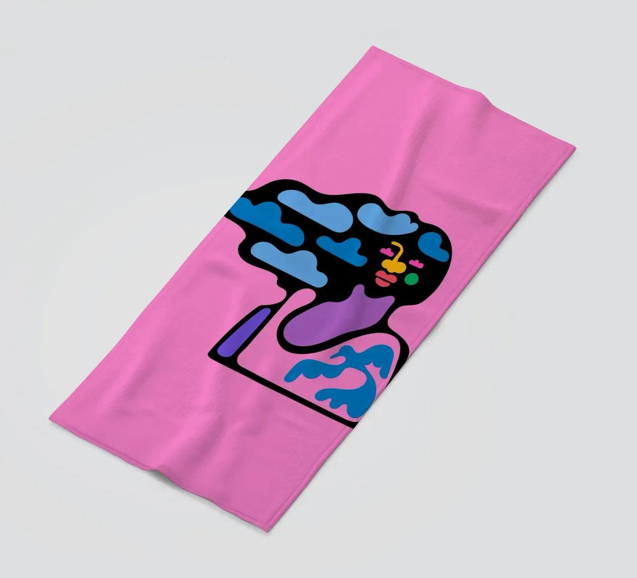 Nuageux serviette de plage de Portraits