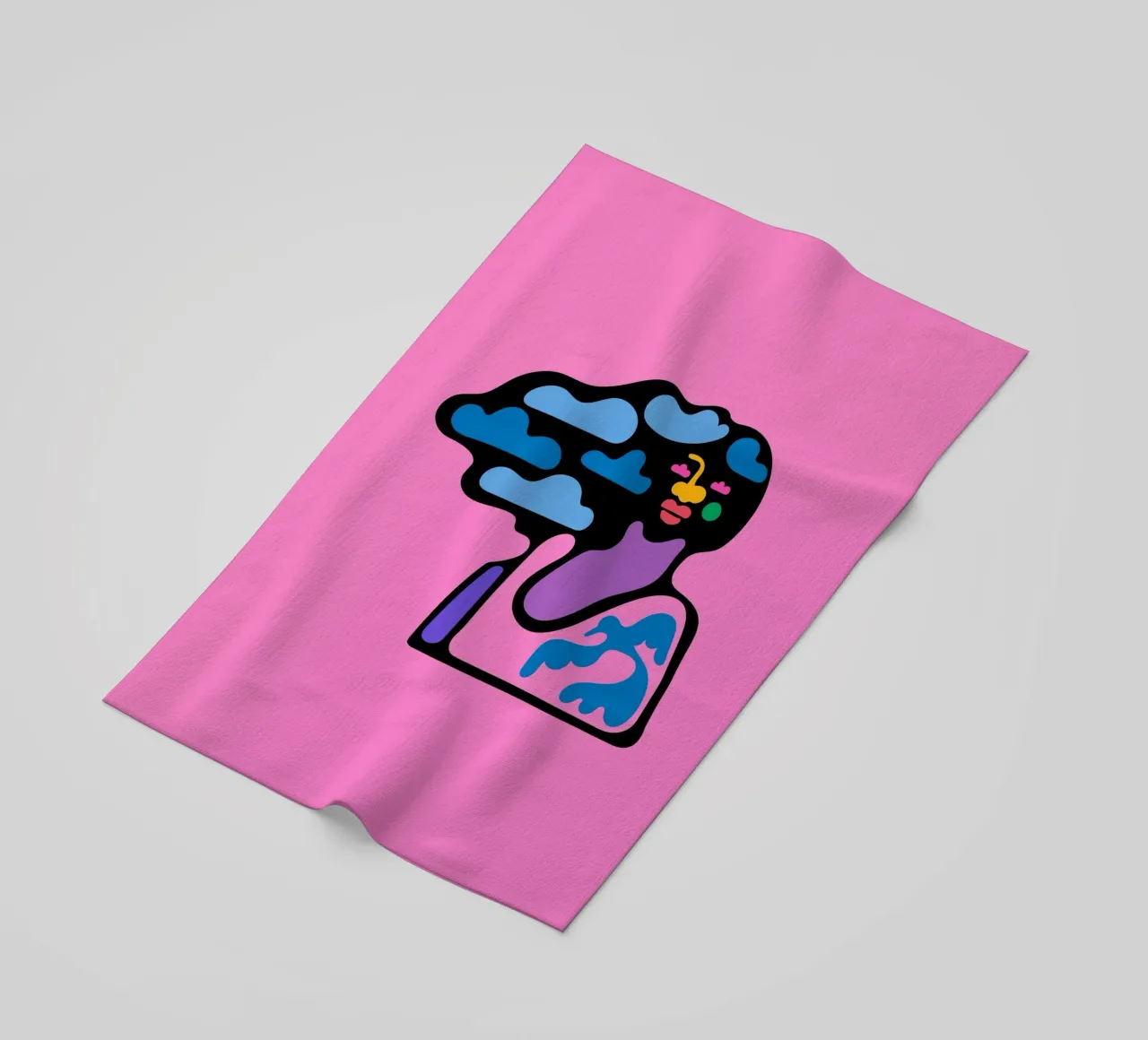 Nuageux serviette de plage de Portraits