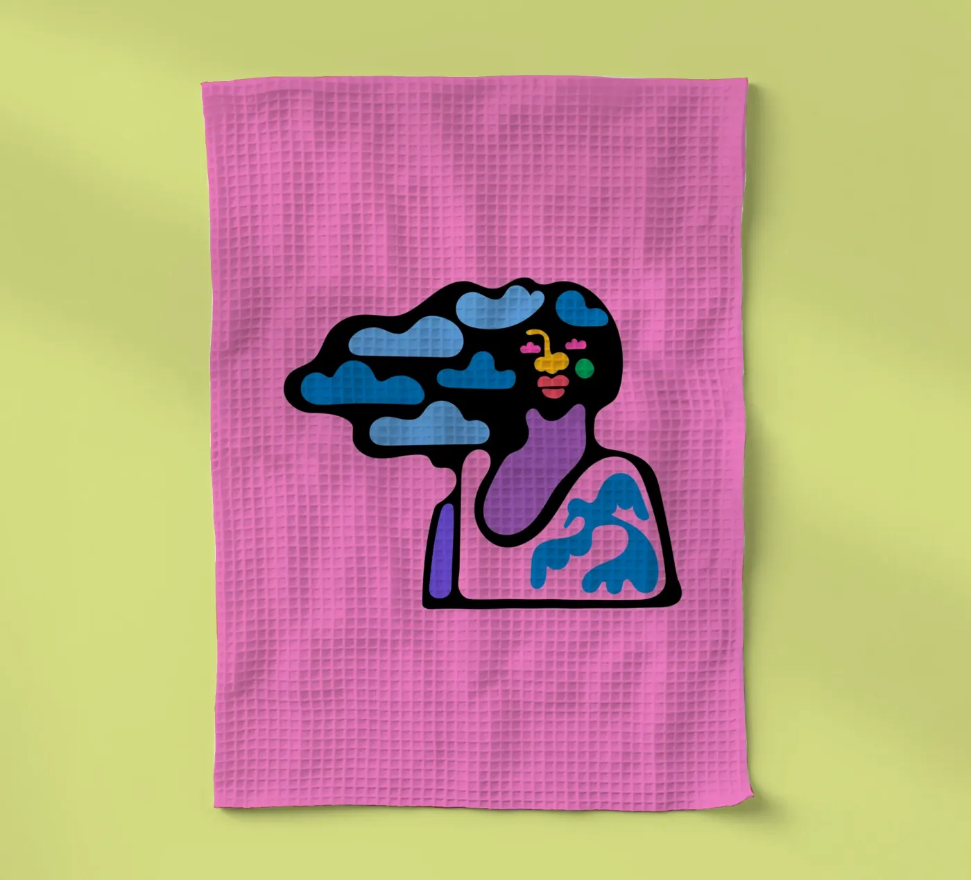 Cloudy tea towel by Portraits