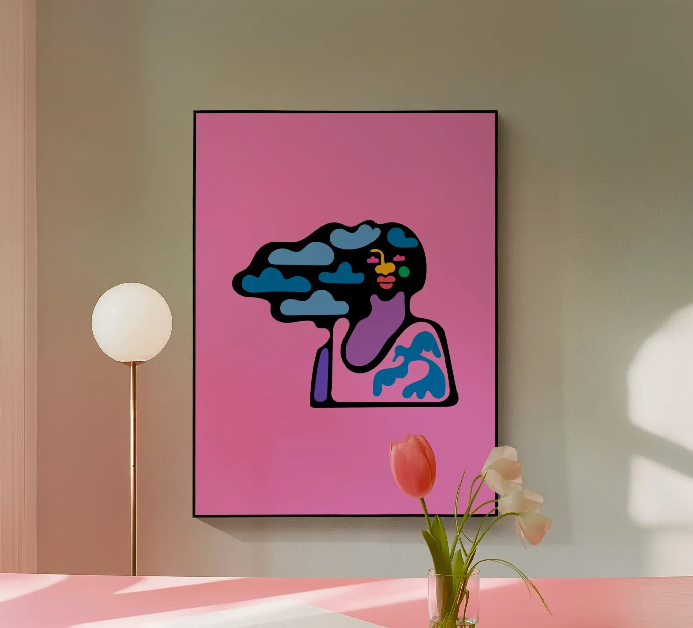 Bewolkt acryl van Portraits