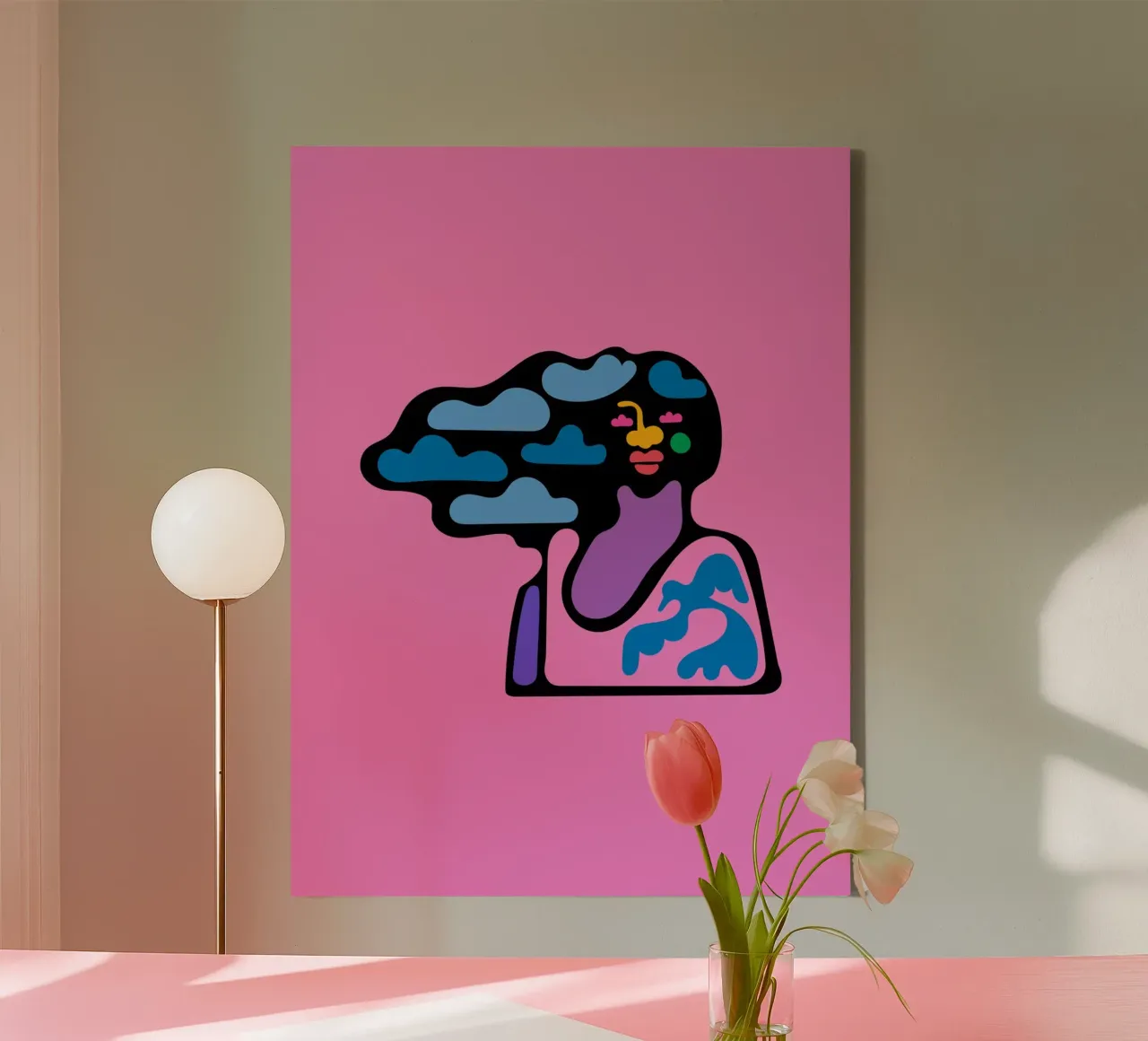 Bewolkt canvas van Portraits