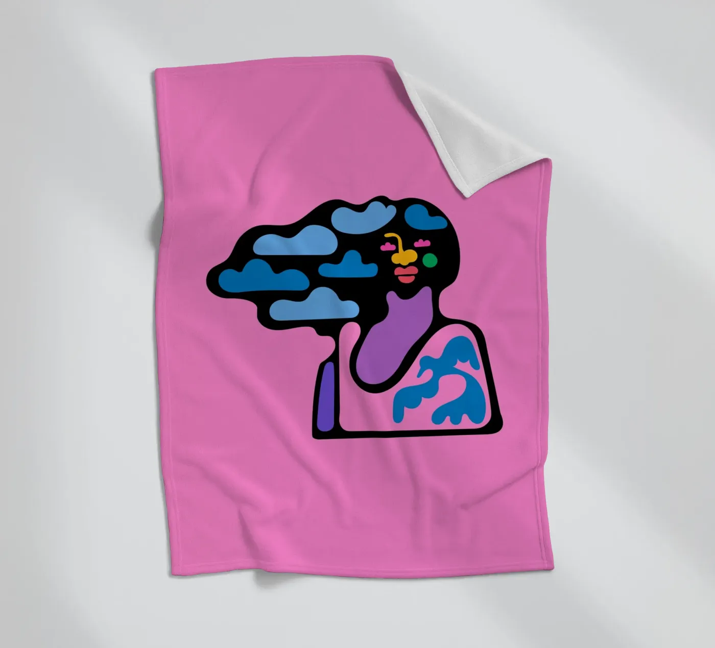 Bewolkt fleecedeken van Portraits