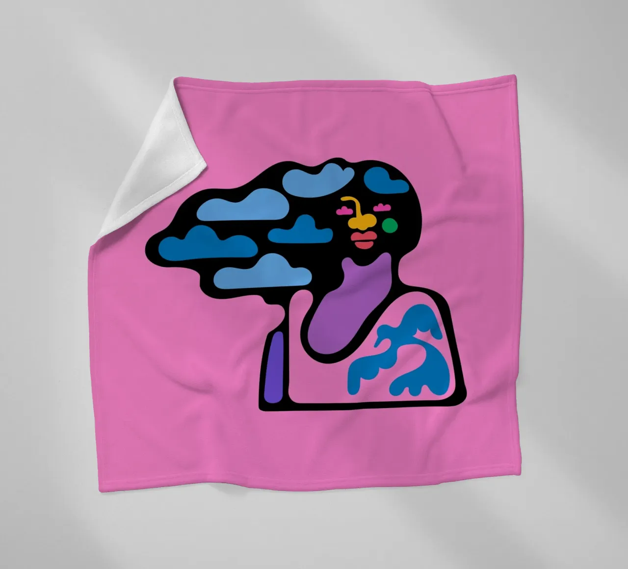 Cloudy Fleecedecke von Portraits