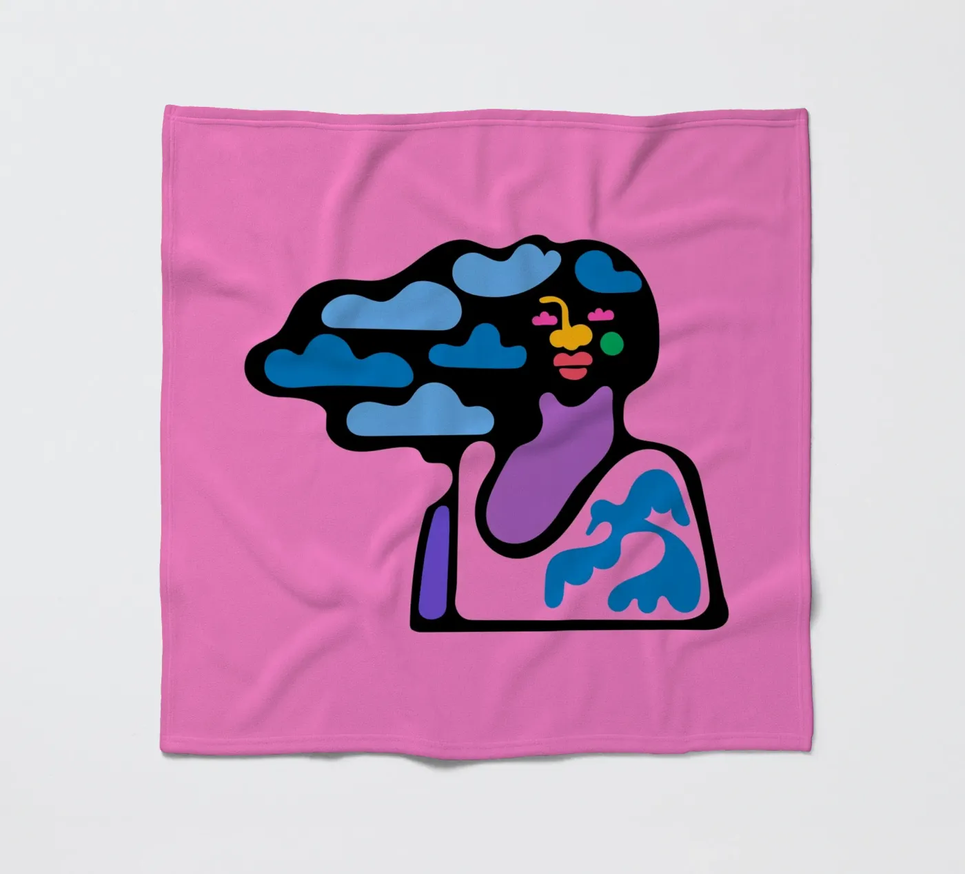 Bewolkt fleecedeken van Portraits