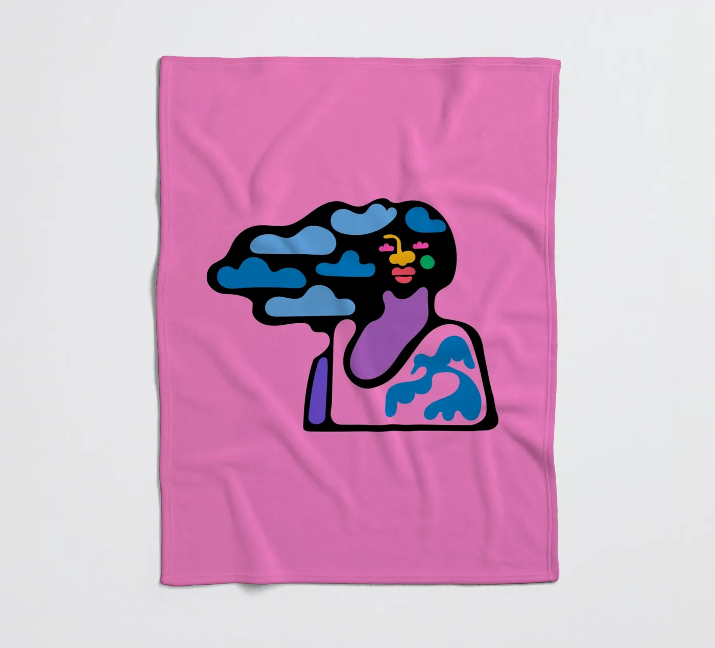 Bewolkt fleecedeken van Portraits