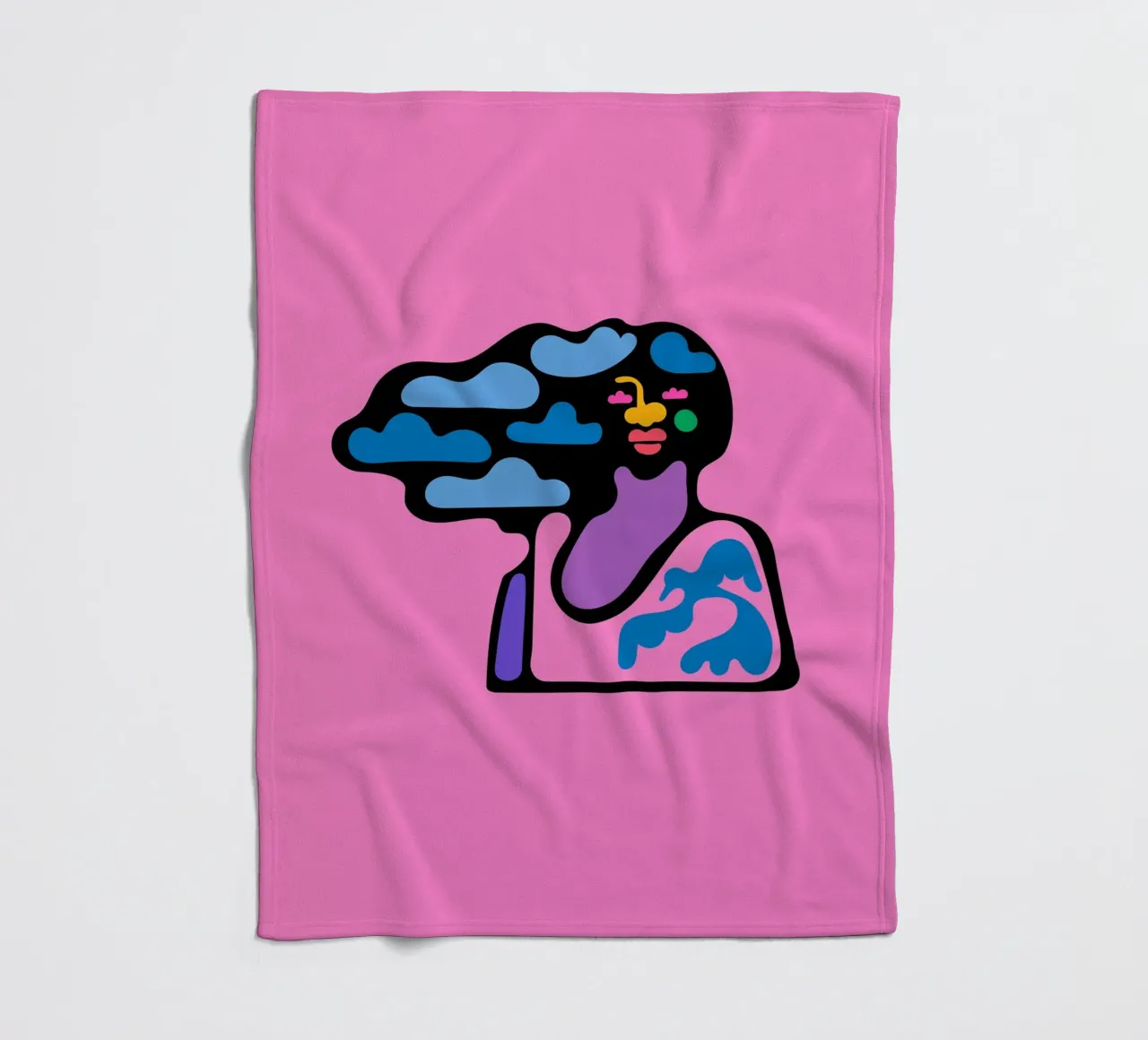 Cloudy Fleecedecke von Portraits