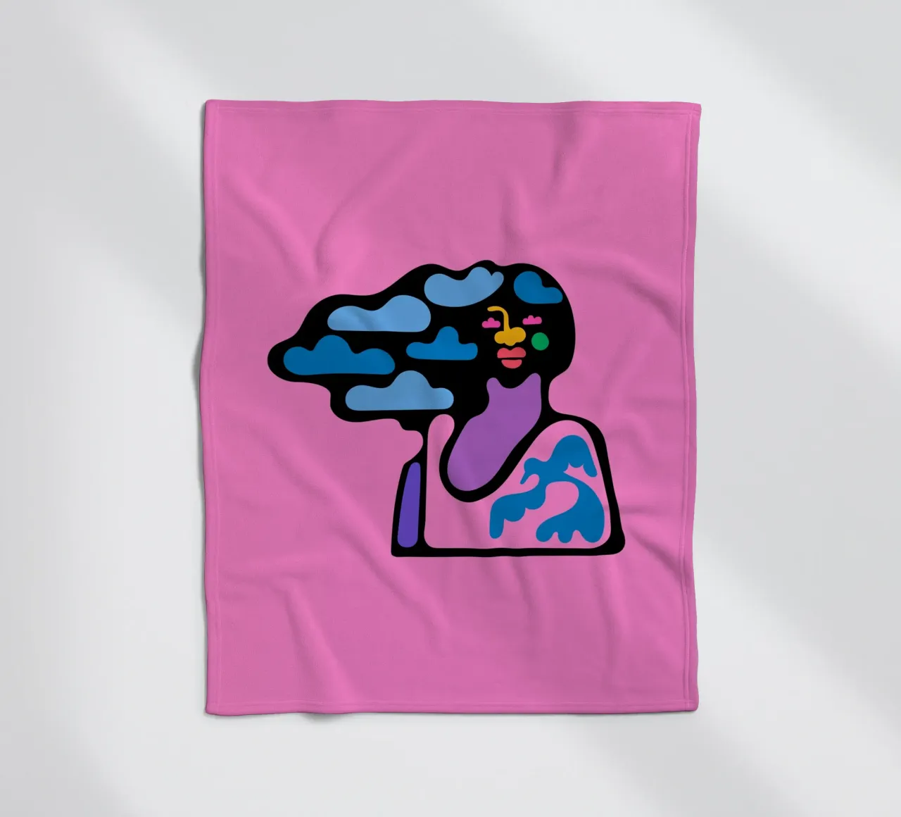 Cloudy Fleecedecke von Portraits