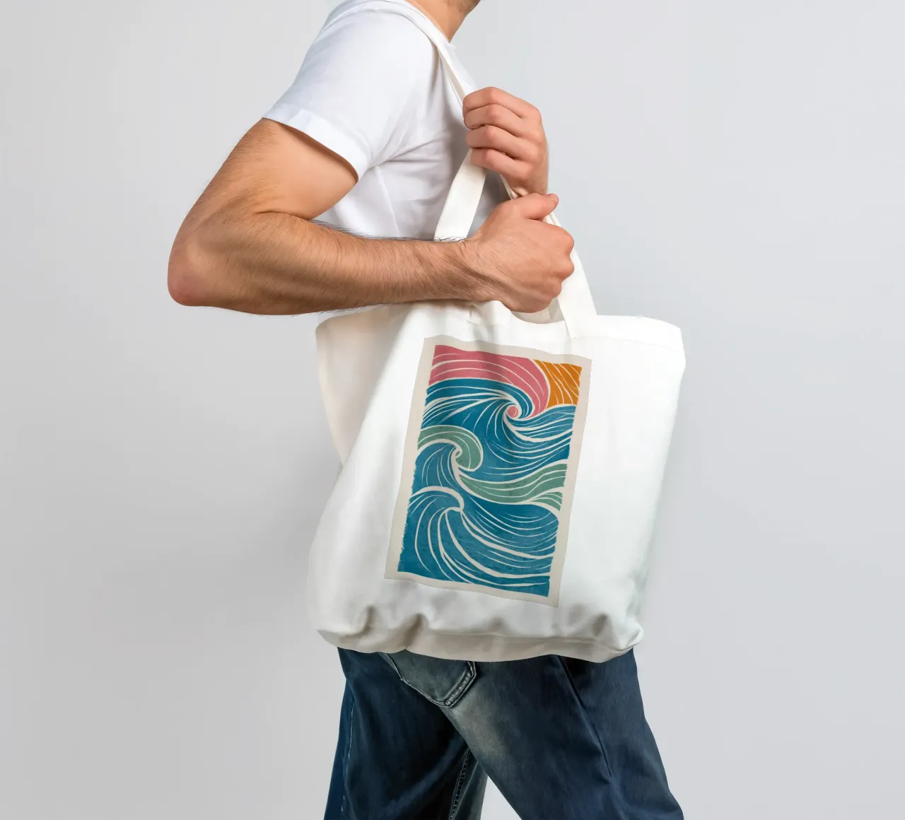 The Shape of the Sea borsa in juta da Clara August