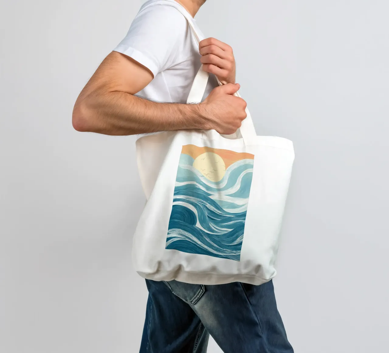 Carried by the Sea tote bag by Clara August