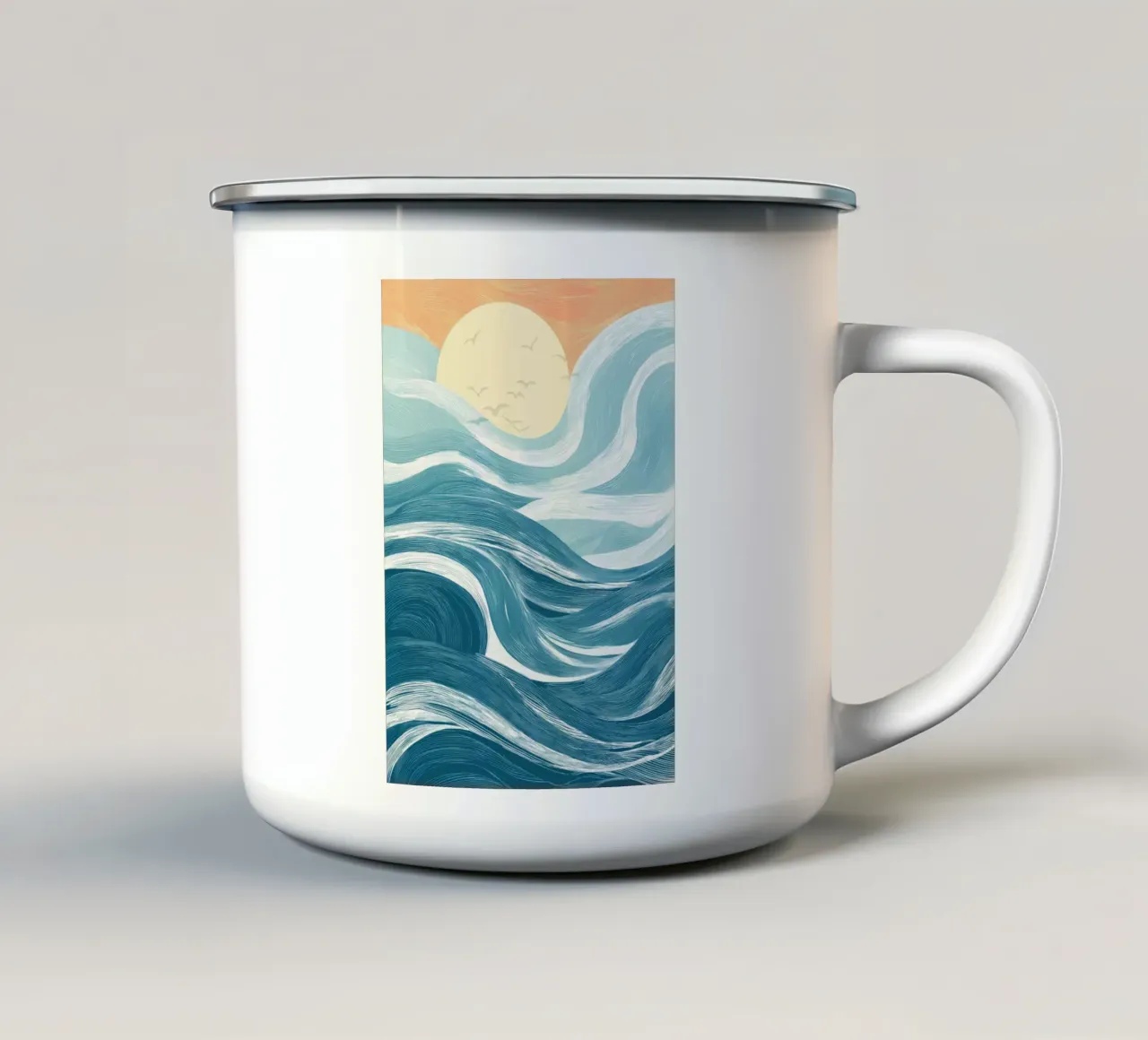 Carried by the Sea tazza in smalto da Clara August