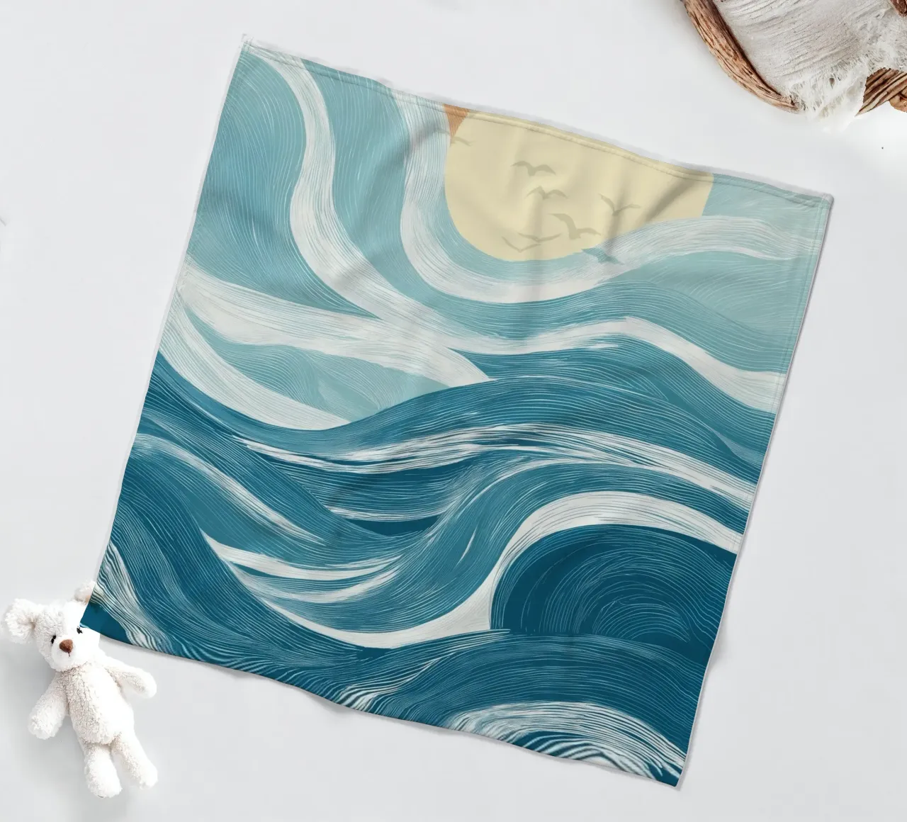 Carried by the Sea fleece blanket by Clara August