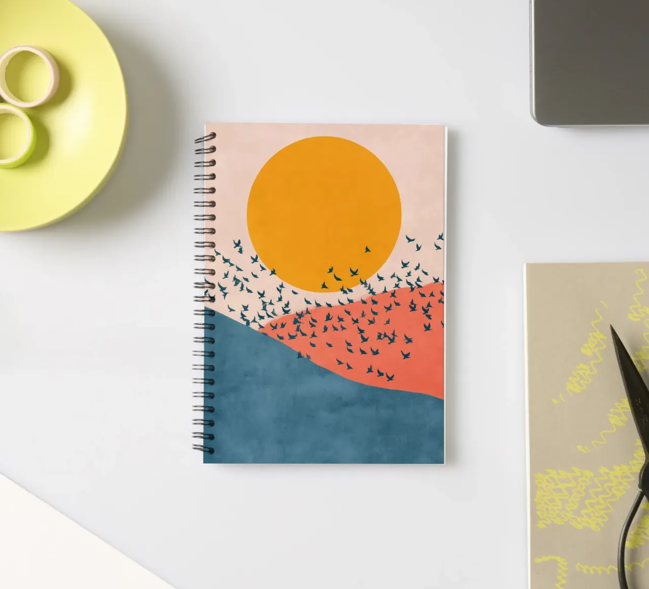 Golden Hours, Soft Departures spiral notebook by Clara August