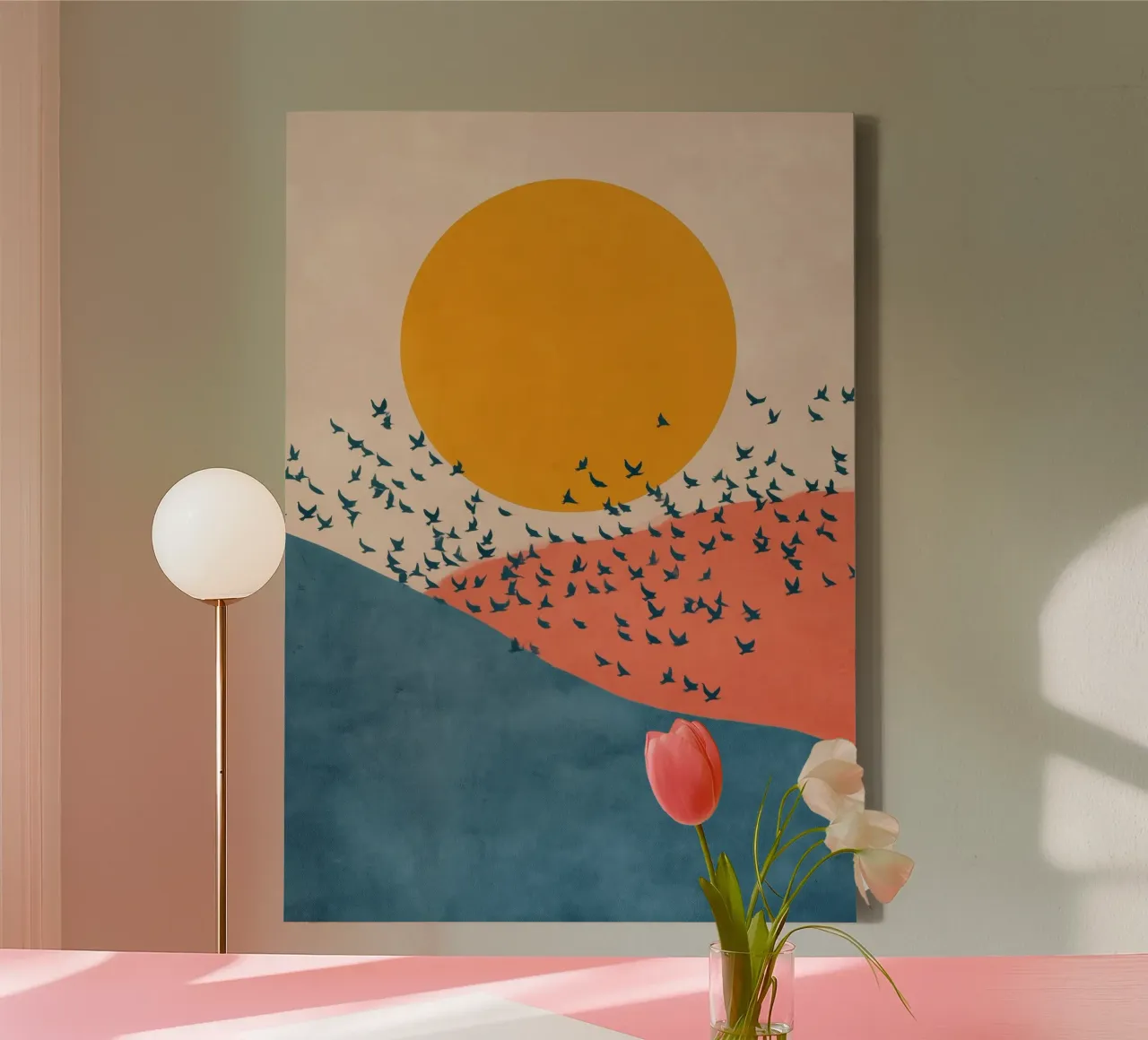 Golden Hours, Soft Departures canvas by Clara August