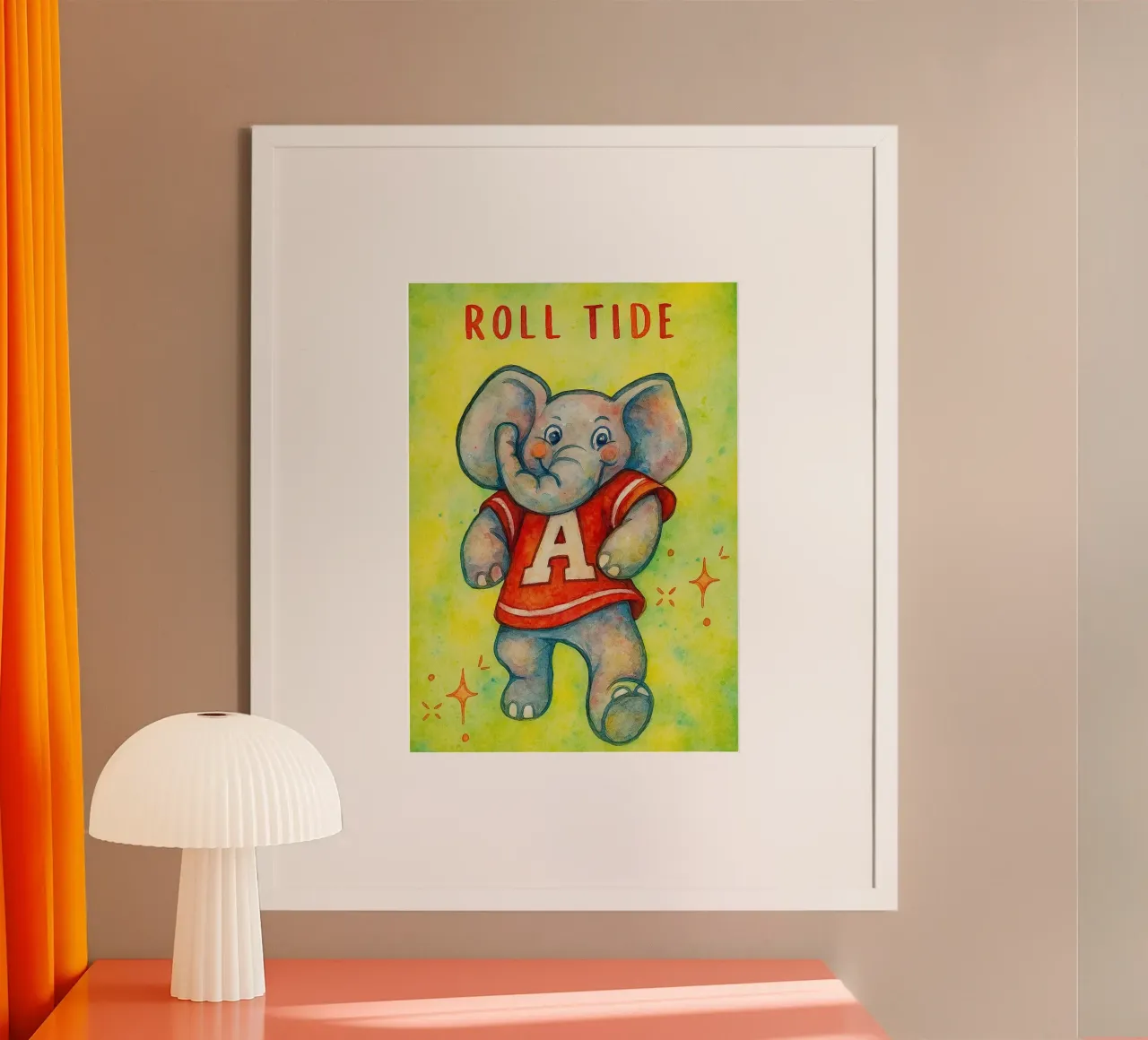 pittura di elefante divertente poster da Goldend