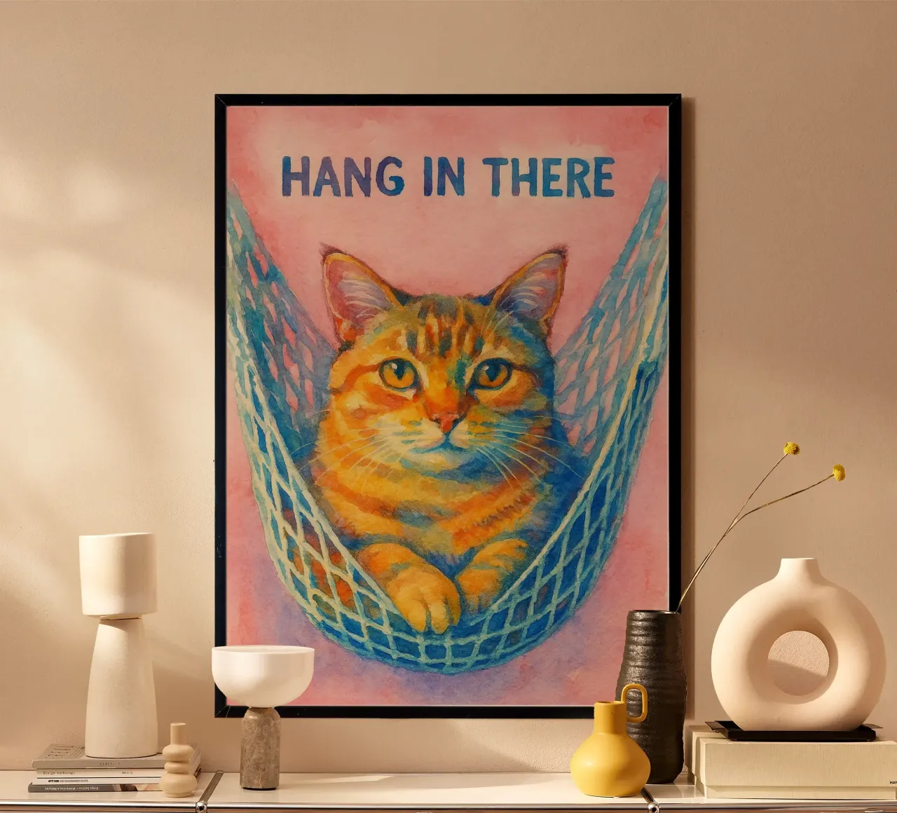 resistere alla pittura dei gatti poster da Goldend