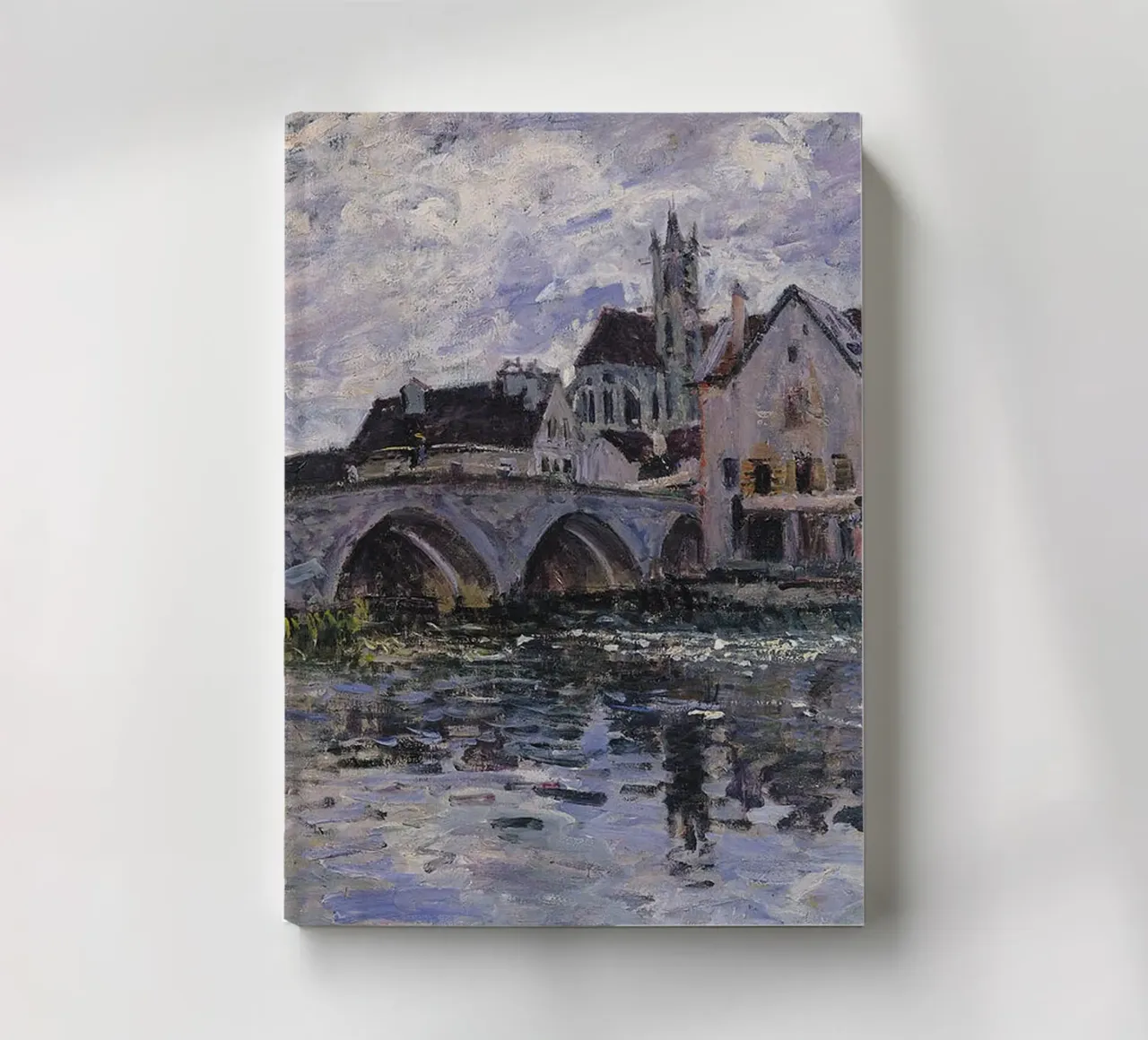 The Bridge of Moret sur Loing by Alfred Sisley notebook by RodneyArt
