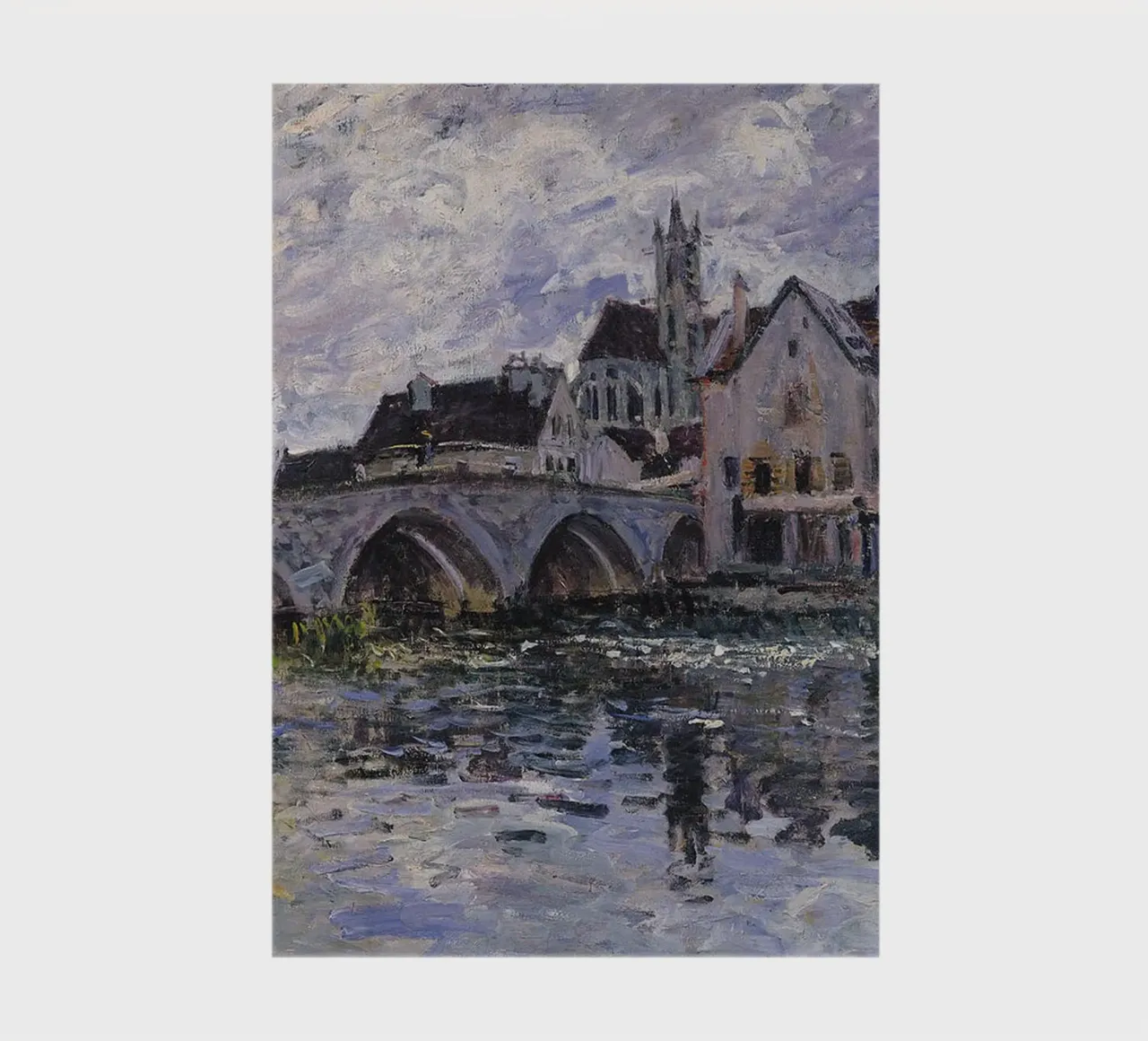 The Bridge of Moret sur Loing by Alfred Sisley notebook by RodneyArt
