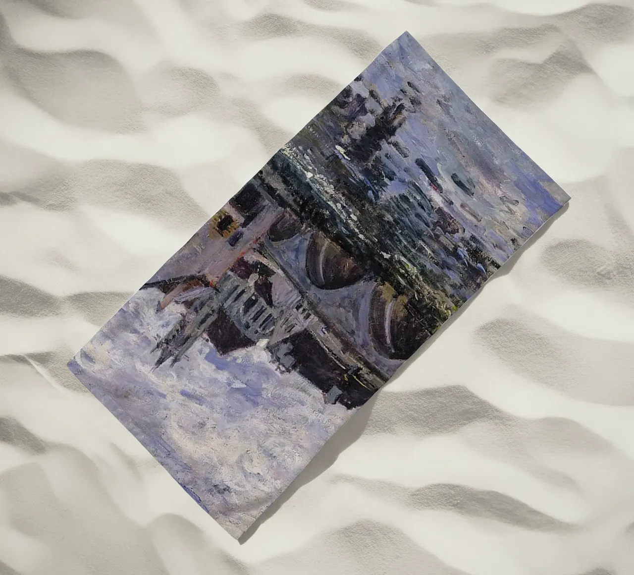 Il ponte di Moret sur Loing di Alfred Sisley telo mare da RodneyArt
