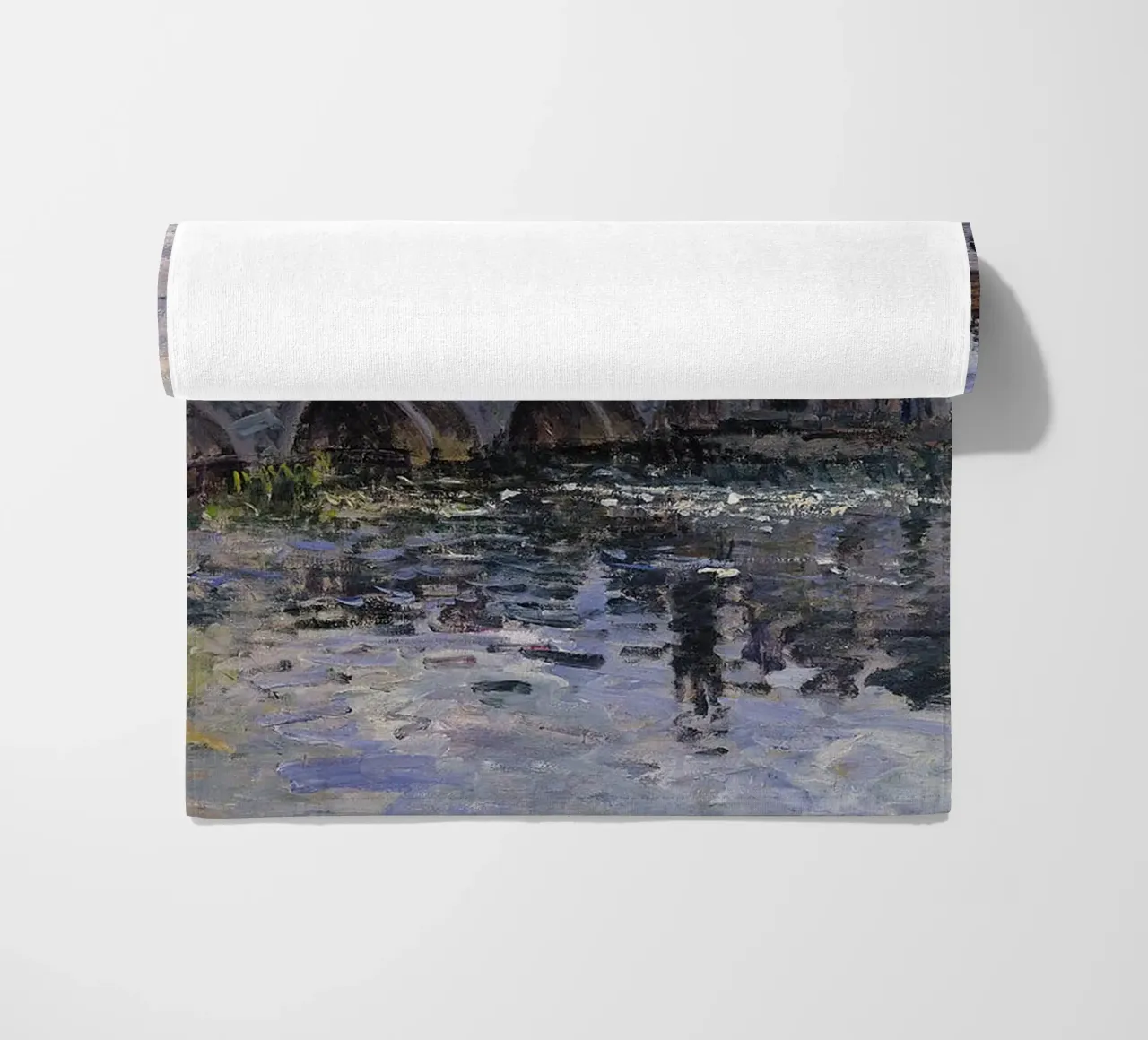 Il ponte di Moret sur Loing di Alfred Sisley telo mare da RodneyArt