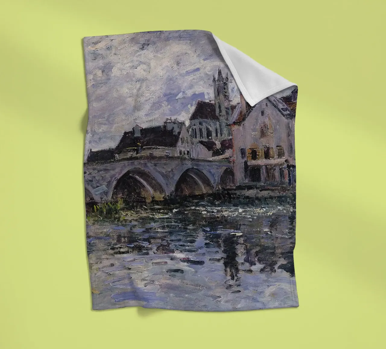 Il ponte di Moret sur Loing di Alfred Sisley coperta in pile da RodneyArt