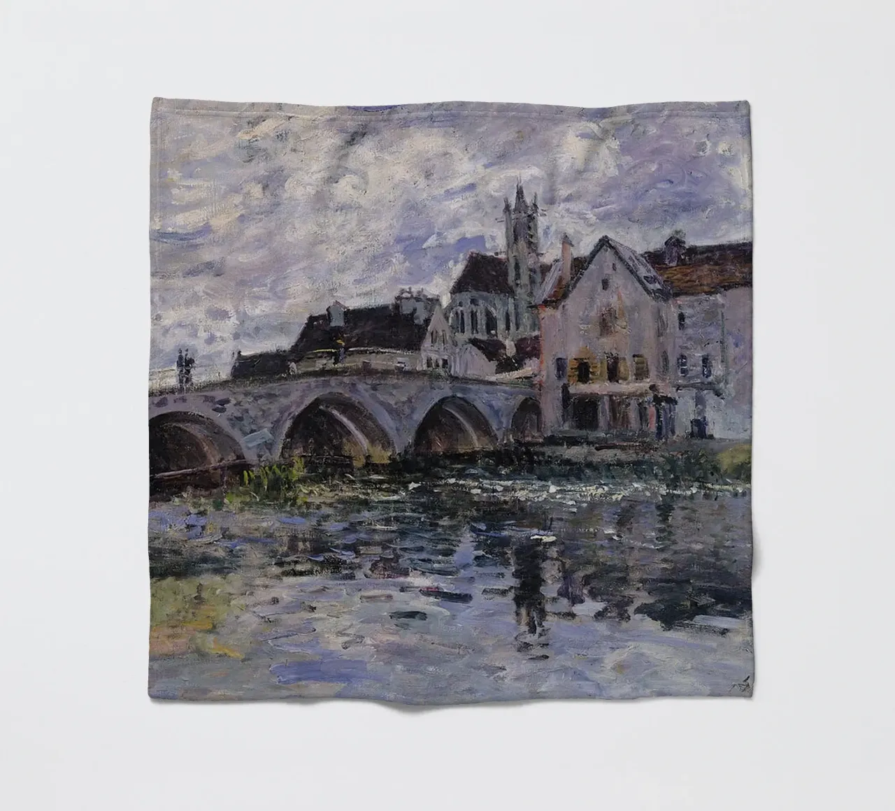 Il ponte di Moret sur Loing di Alfred Sisley coperta in pile da RodneyArt