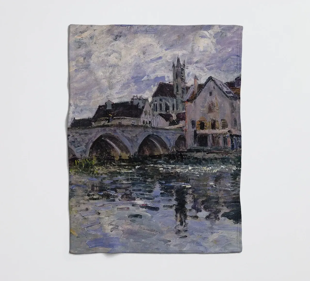 Il ponte di Moret sur Loing di Alfred Sisley coperta in pile da RodneyArt