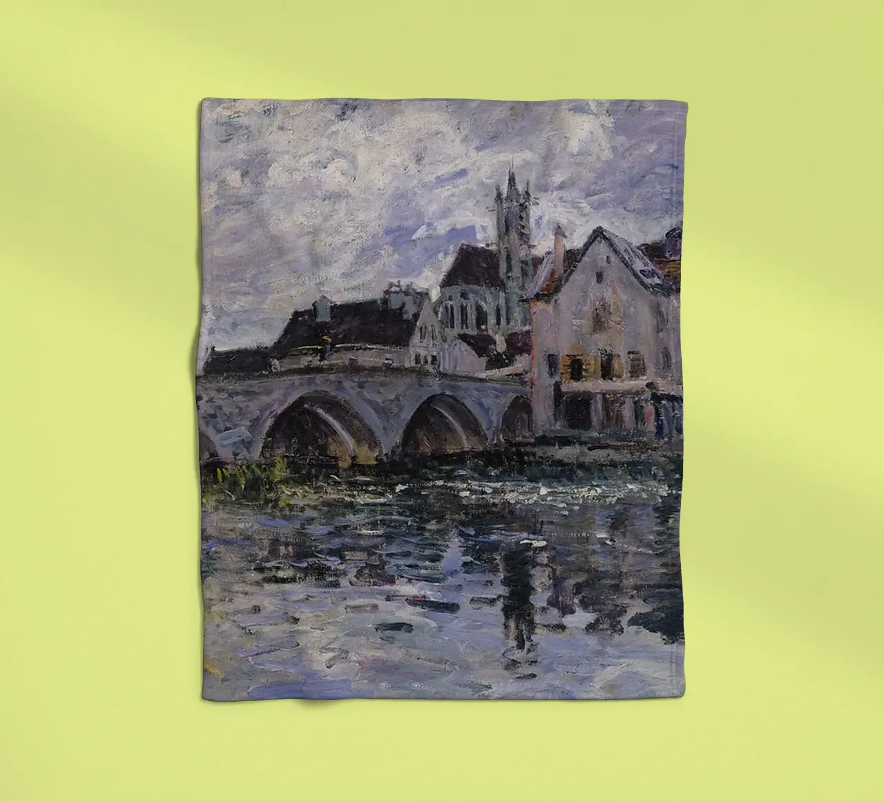 Il ponte di Moret sur Loing di Alfred Sisley coperta in pile da RodneyArt