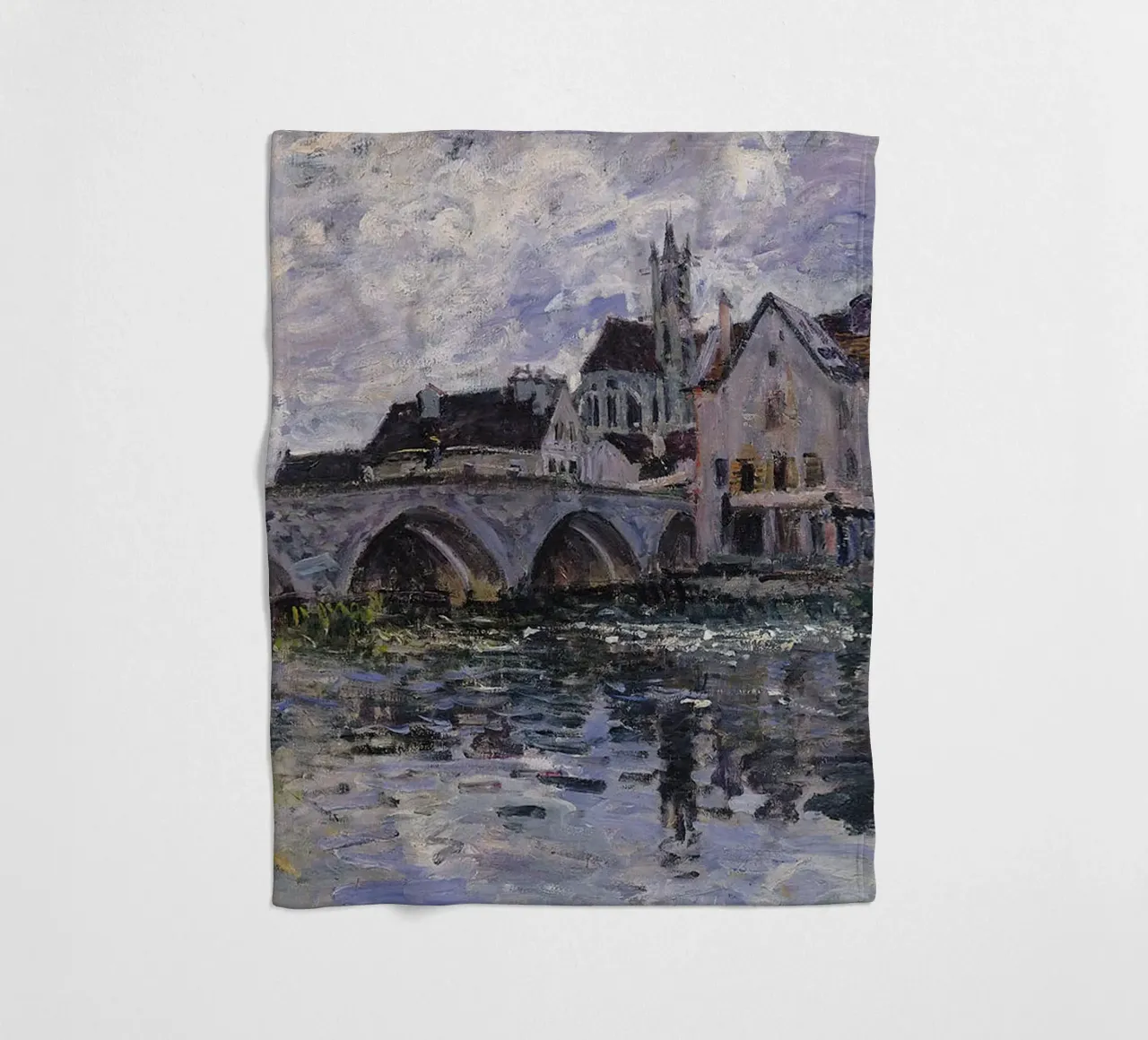 Il ponte di Moret sur Loing di Alfred Sisley coperta in pile da RodneyArt