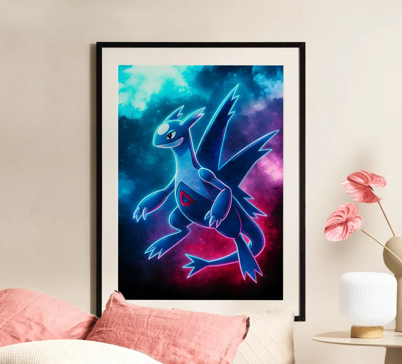 Soul Of Pokemon Latios poster con telaio in alluminio da DGSoulheroes