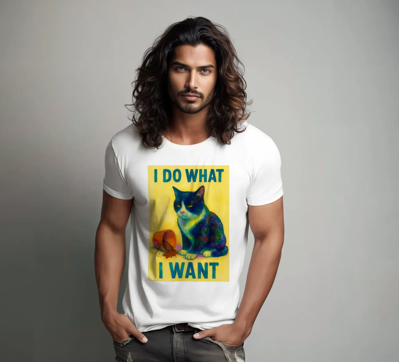 Faccio quello che voglio dipingere con i gatti t-shirt da Goldend