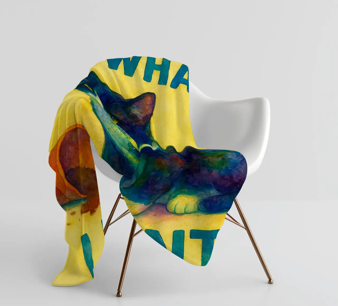 Faccio quello che voglio dipingere con i gatti coperta in pile da Goldend