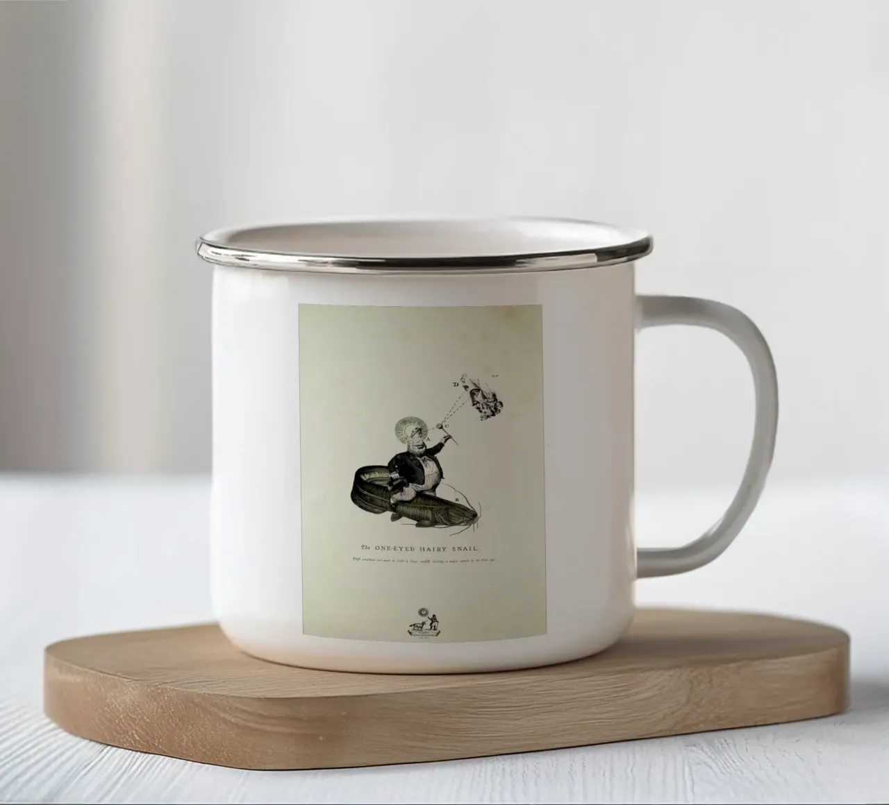 The one-eyed hairy snail tazza in smalto da Matteo Morelli