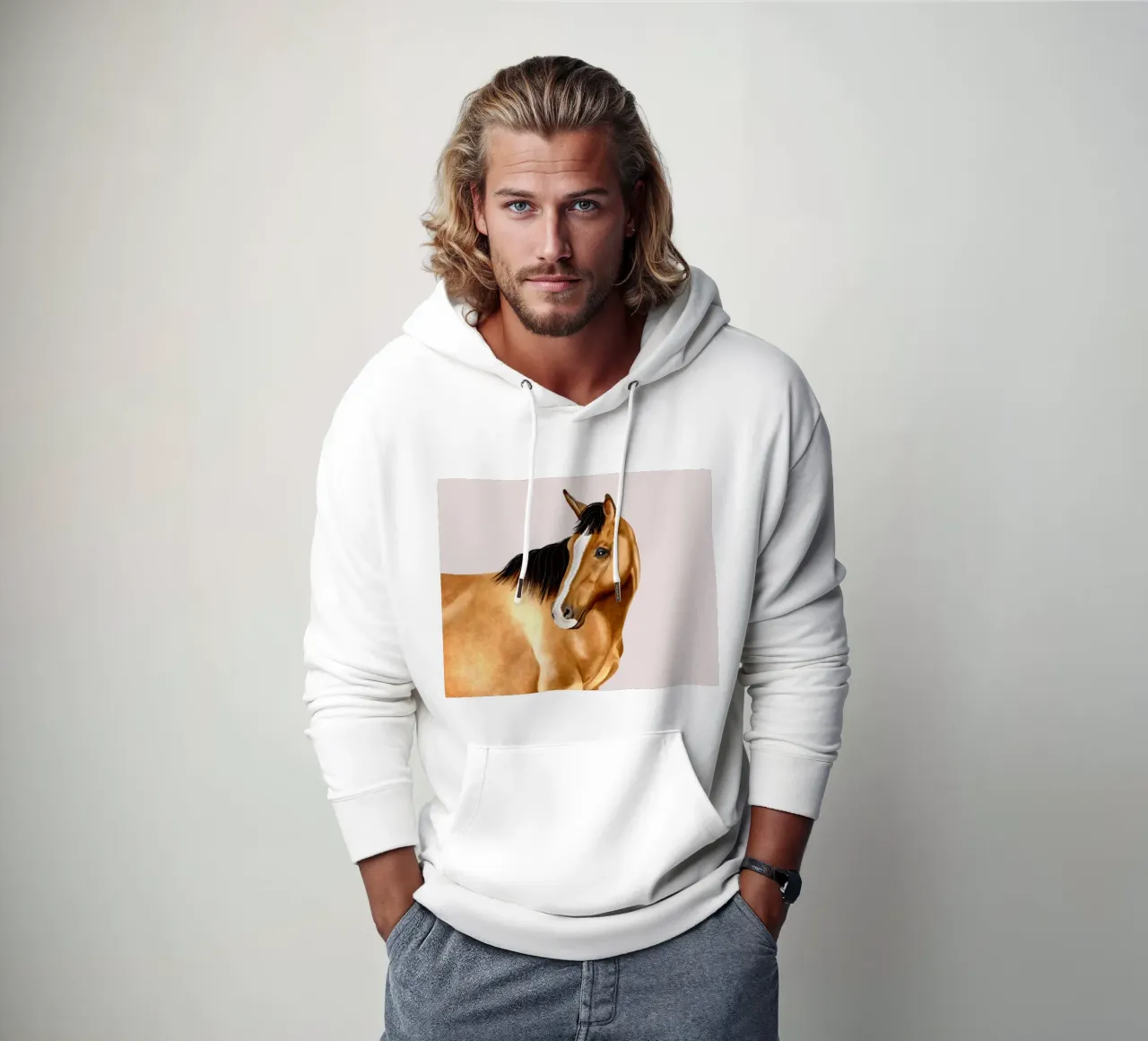 Hannoveraner Portrait felpa con cappuccio da Moonlit Illustrations