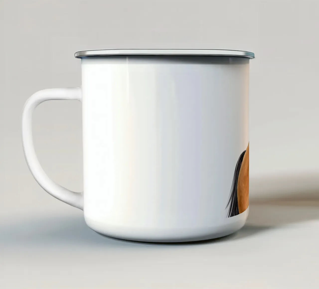 Hannoveraner Portrait taza de esmalte de Moonlit Illustrations