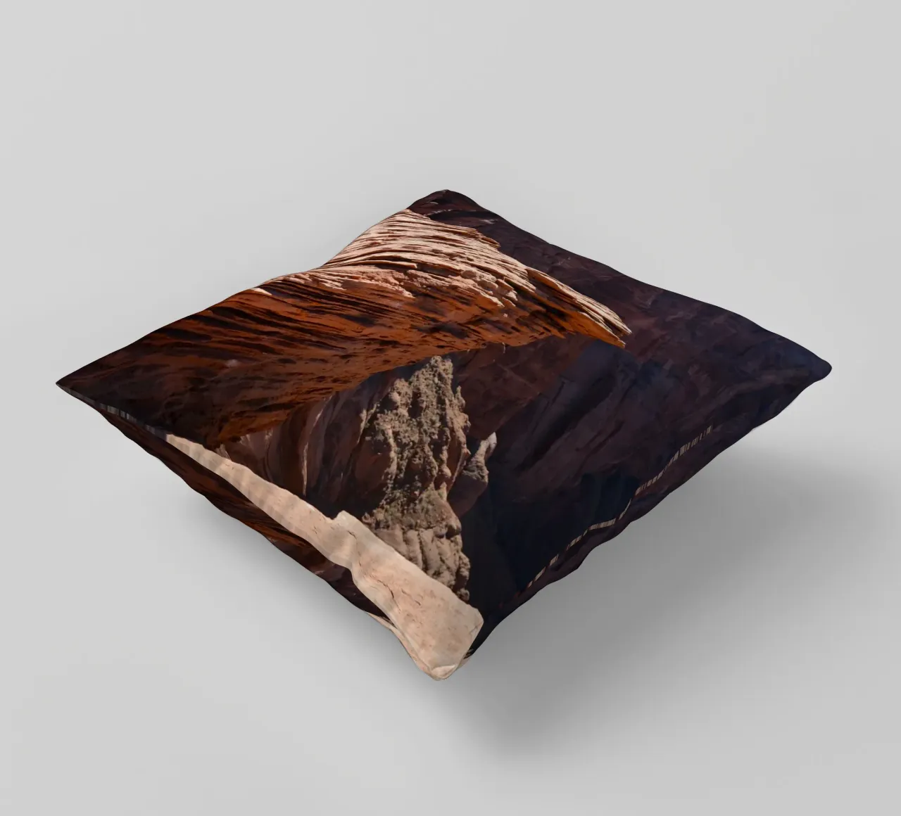 Dramatic Rock Ledge at Horseshoe Bend, Arizona decorative cushion by byrieneke