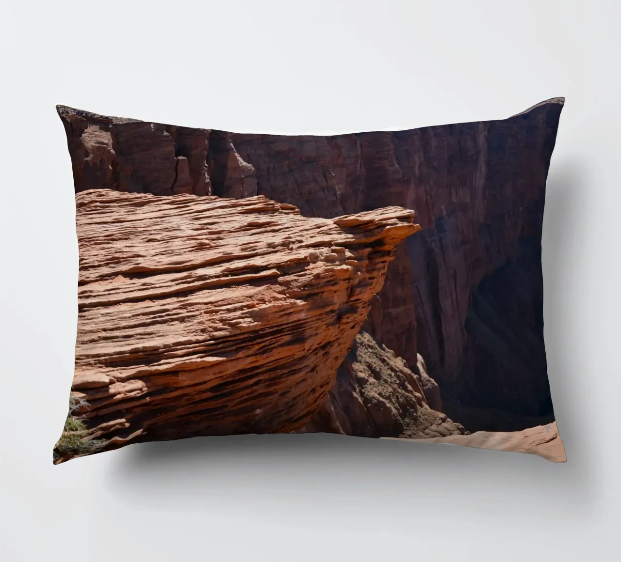 Dramatic Rock Ledge at Horseshoe Bend, Arizona decorative cushion by byrieneke