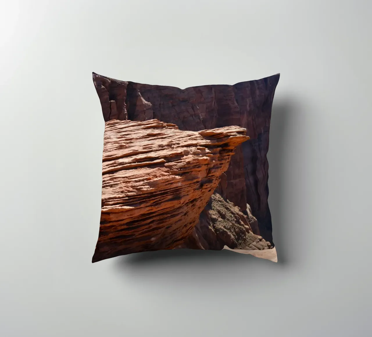 Dramatic Rock Ledge at Horseshoe Bend, Arizona decorative cushion by byrieneke
