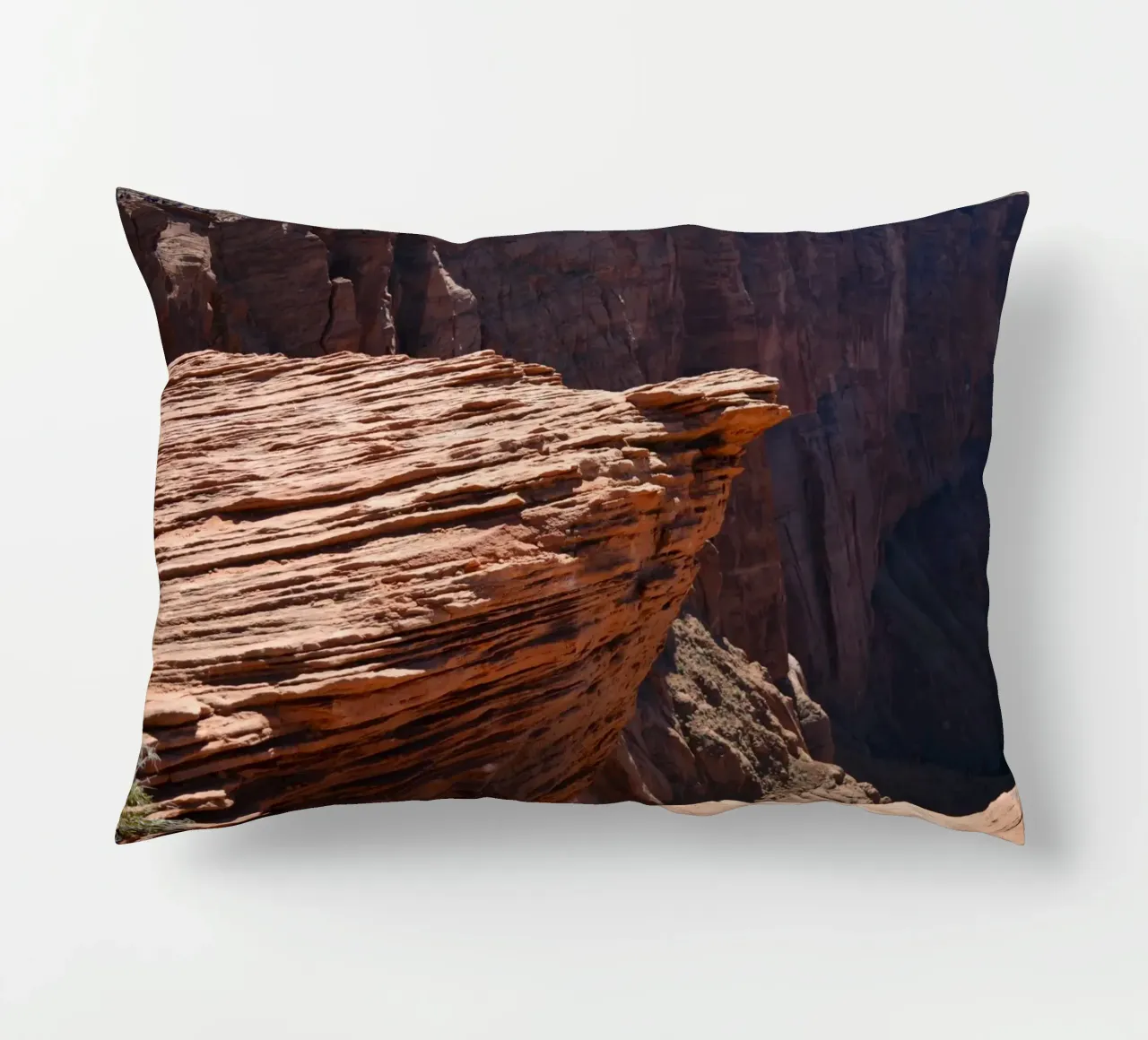 Dramatic Rock Ledge at Horseshoe Bend, Arizona decorative cushion by byrieneke