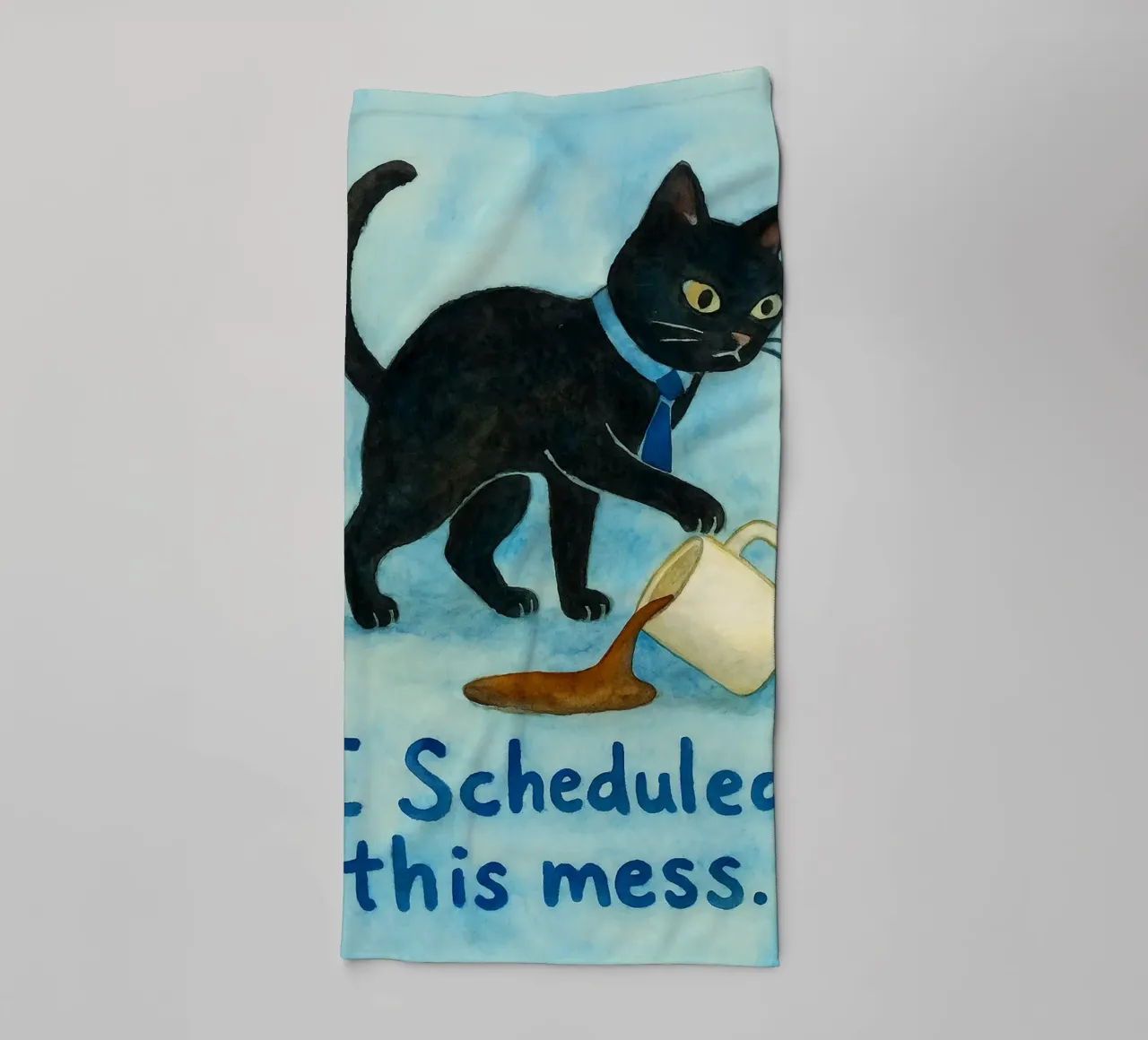 j'ai programmé cette peinture de chat en désordre serviette de bain de Goldend