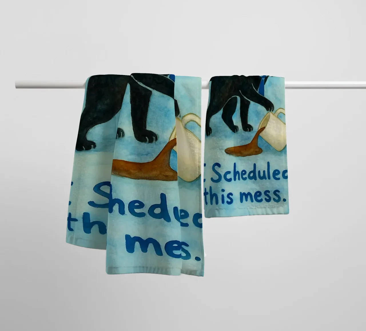 j'ai programmé cette peinture de chat en désordre serviette de bain de Goldend