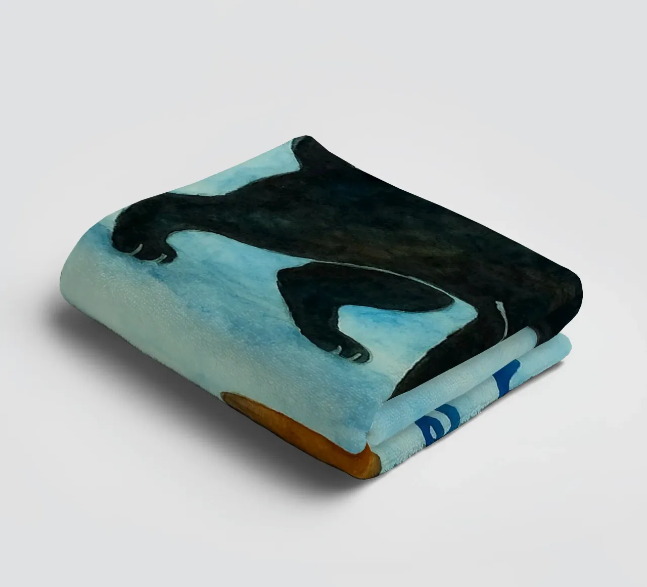 j'ai programmé cette peinture de chat en désordre serviette de bain de Goldend