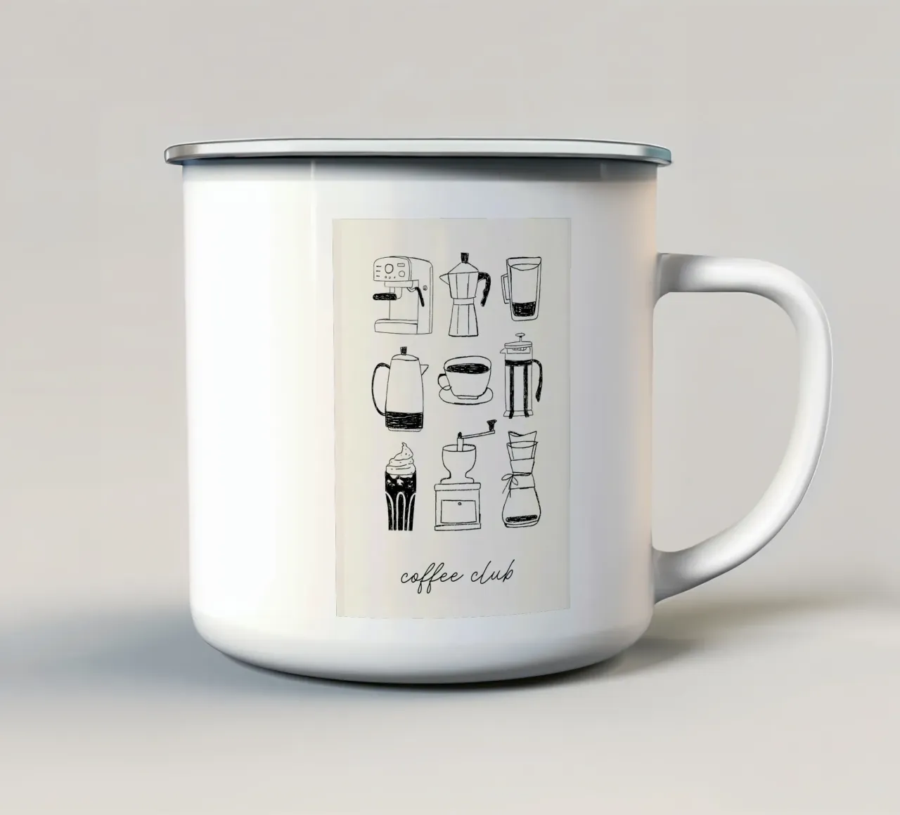 Coffee Club tazza in smalto da Dreamer10
