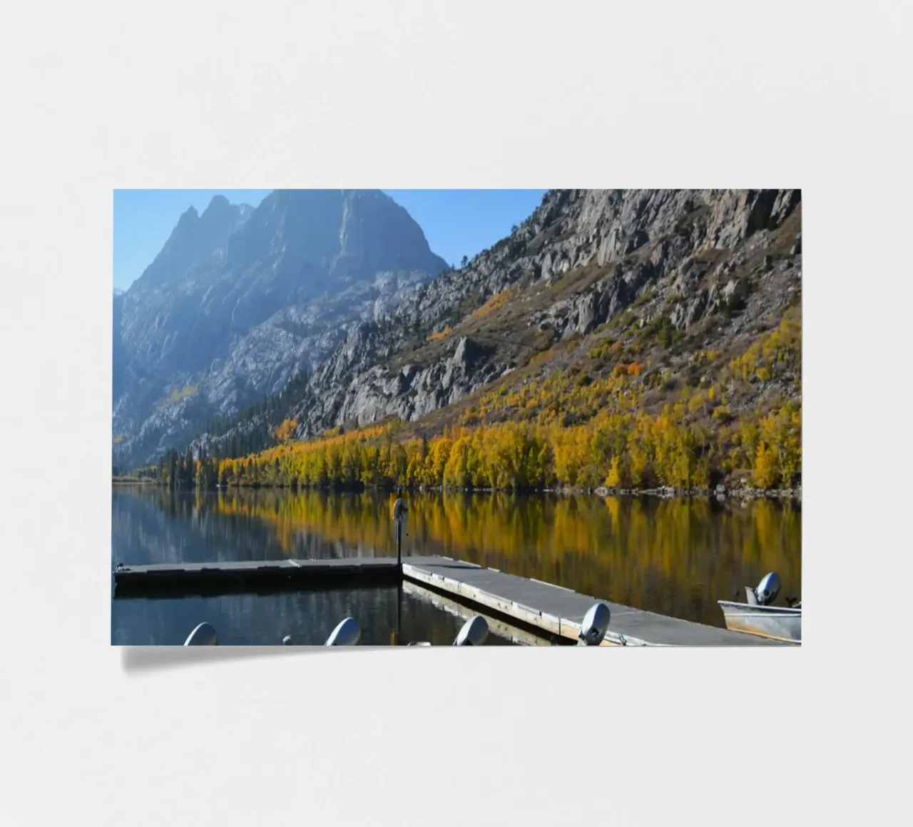 Serene Lake Morning with Dock and Boats sticker sheet by byrieneke