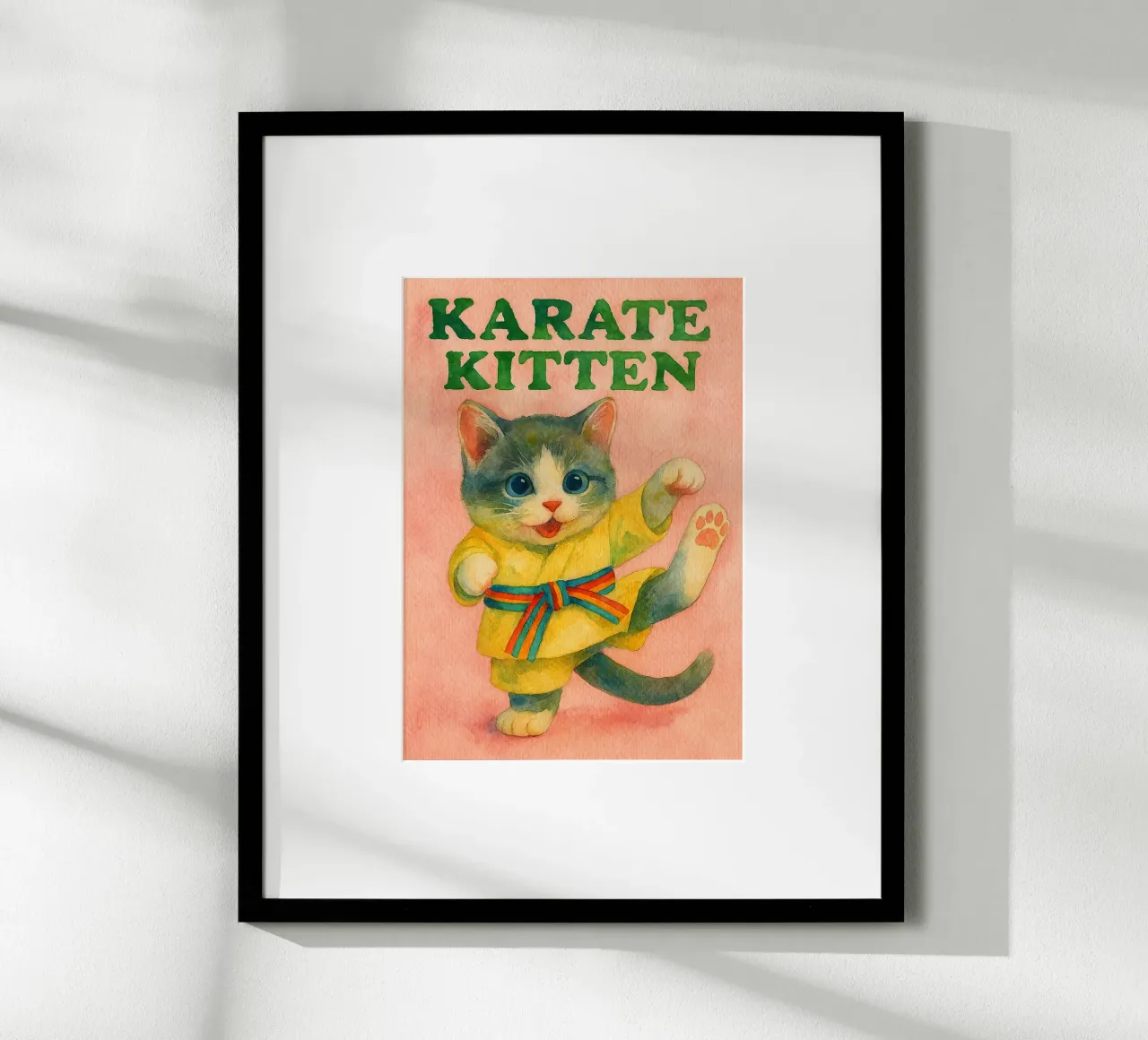 pittura di karate per gattini poster da Goldend