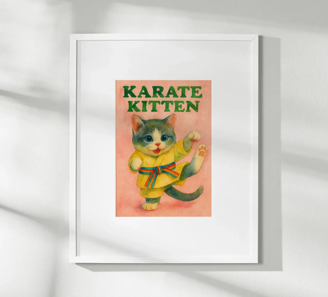 pittura di karate per gattini poster da Goldend