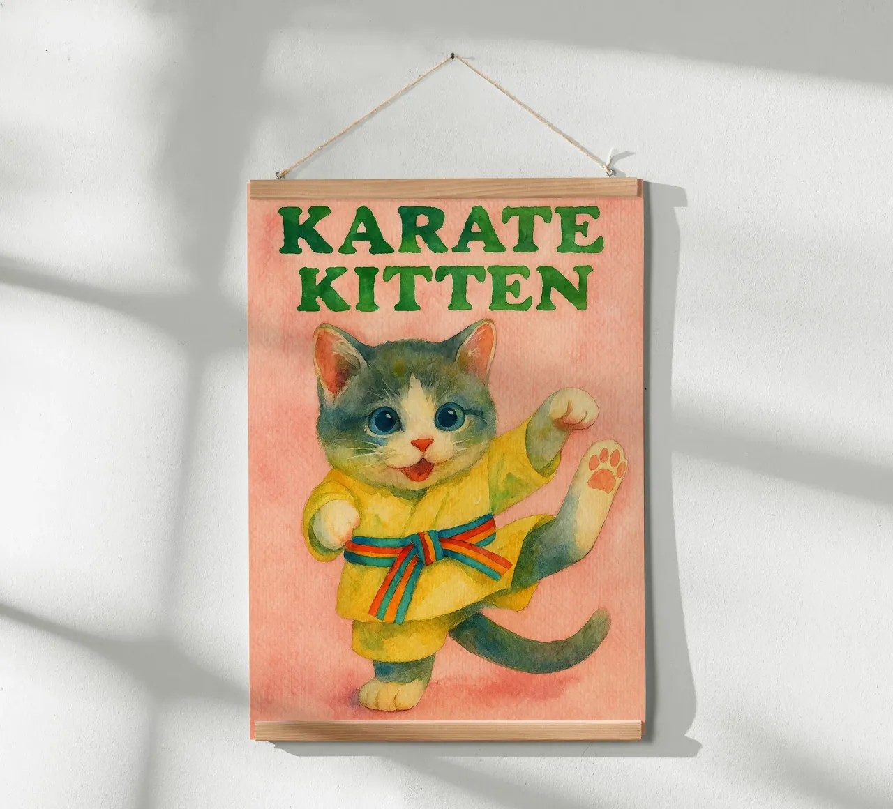 pittura di karate per gattini poster da Goldend