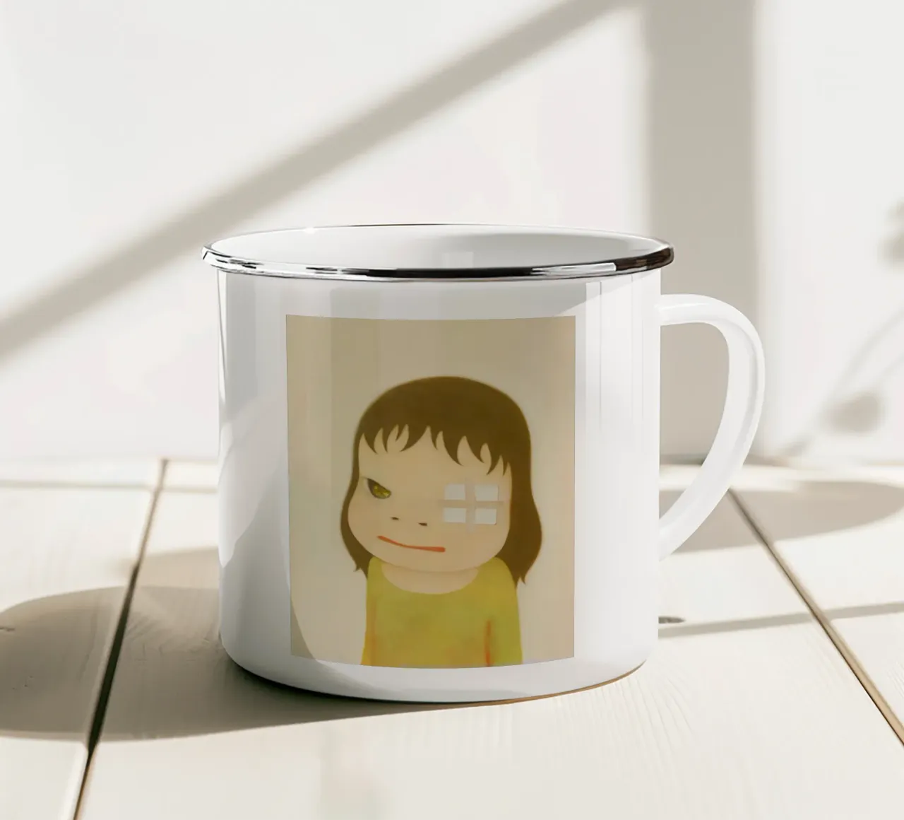 Nara No Hopeless tazza in smalto da vickiropaint